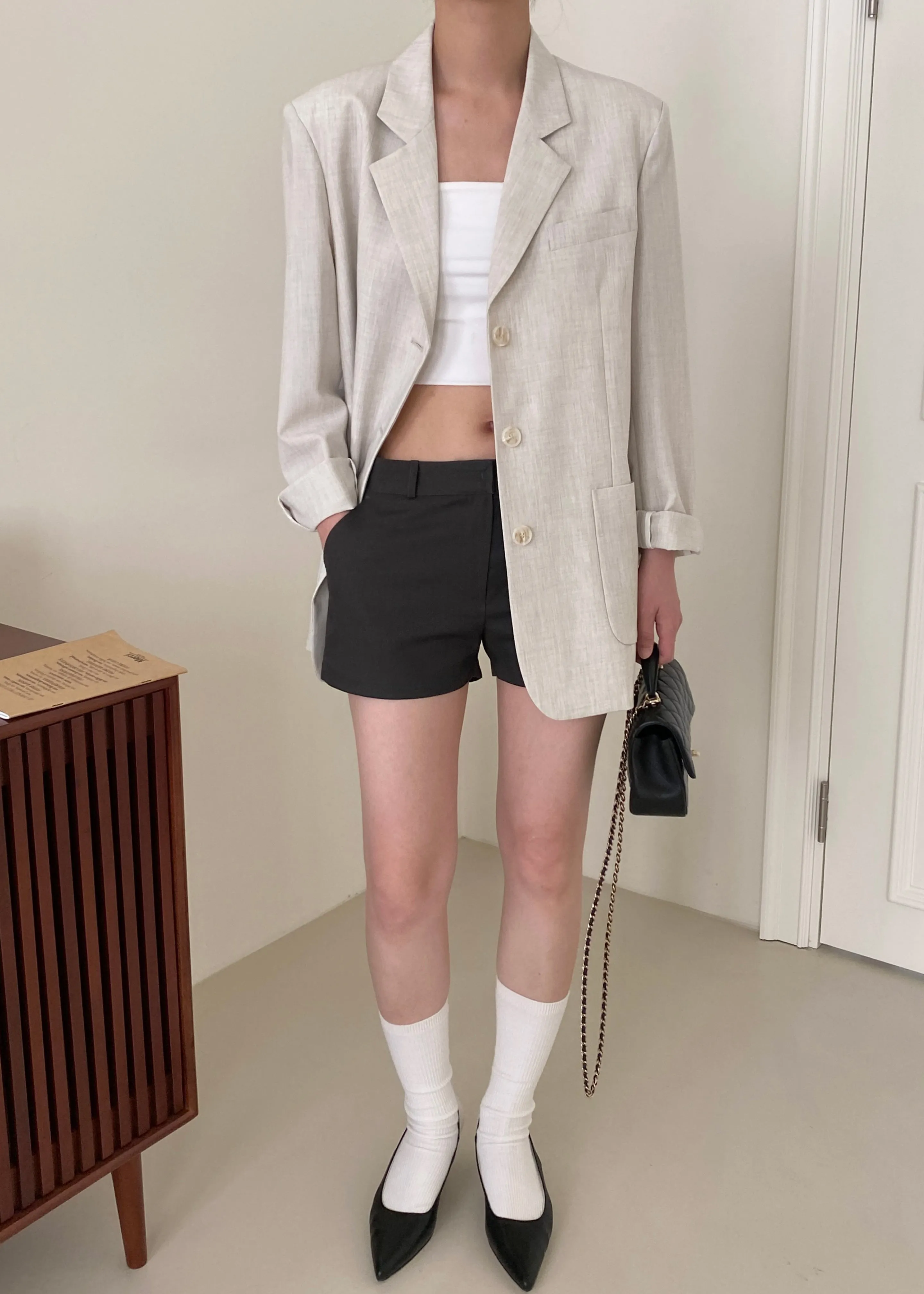 Palma Shorts - Charcoal sold by Frankie Shop product image thumbnail 4