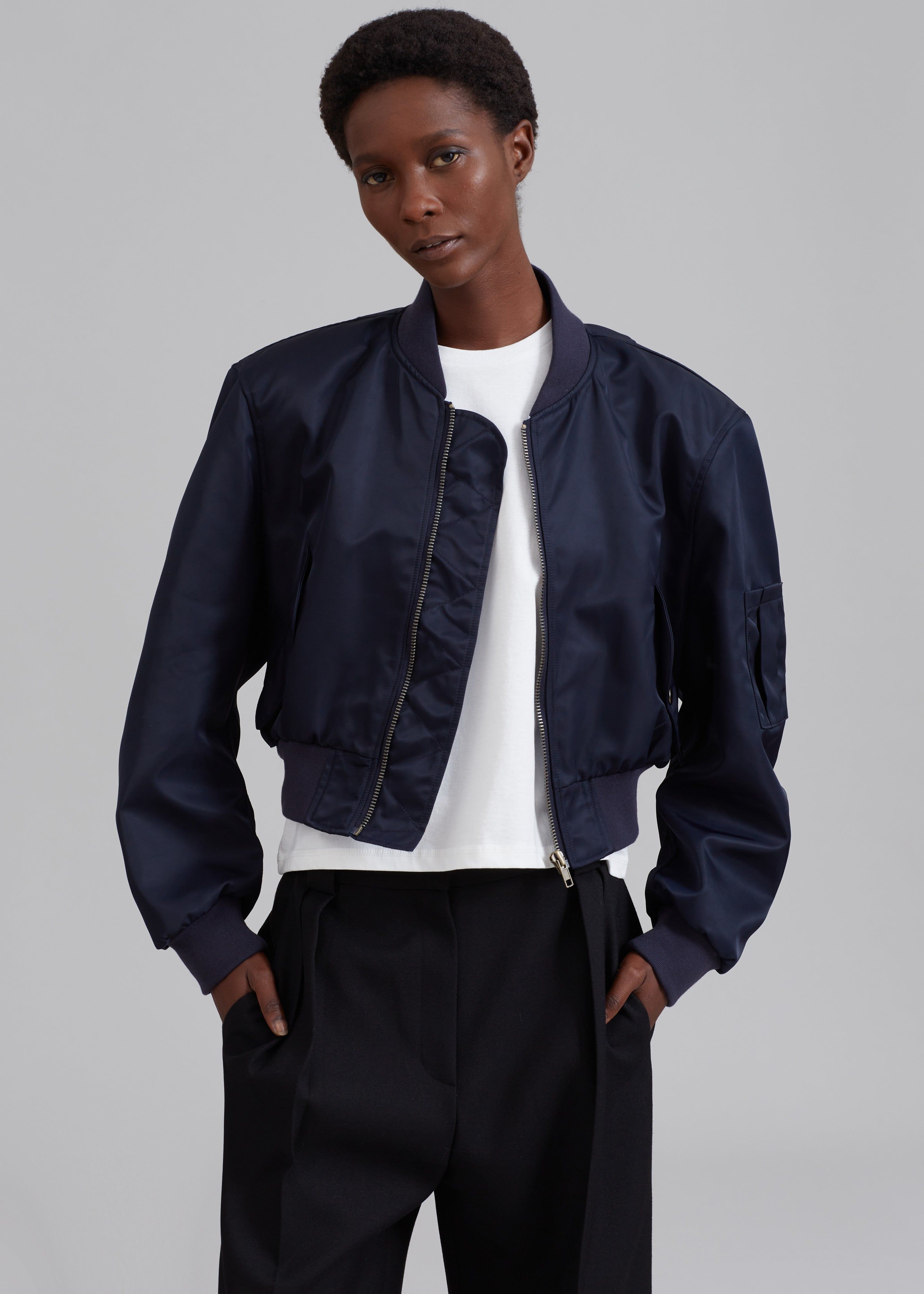 Cardiff Padded Bomber - Navy sold by Frankie Shop product image thumbnail 6