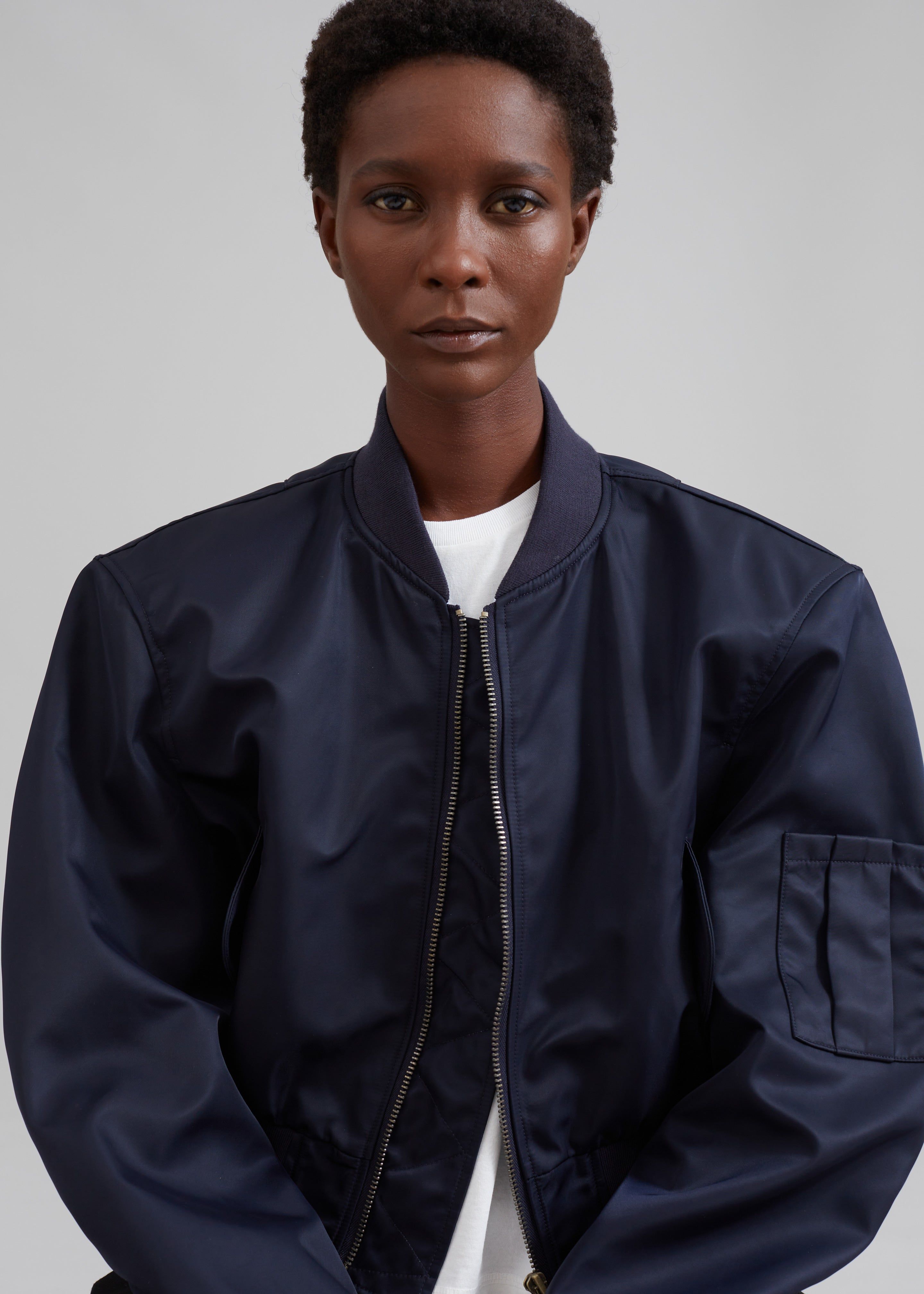 Cardiff Padded Bomber - Navy sold by Frankie Shop product image thumbnail 4