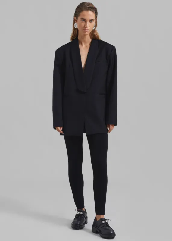 Carey Round Collar Blazer - Black sold by Frankie Shop