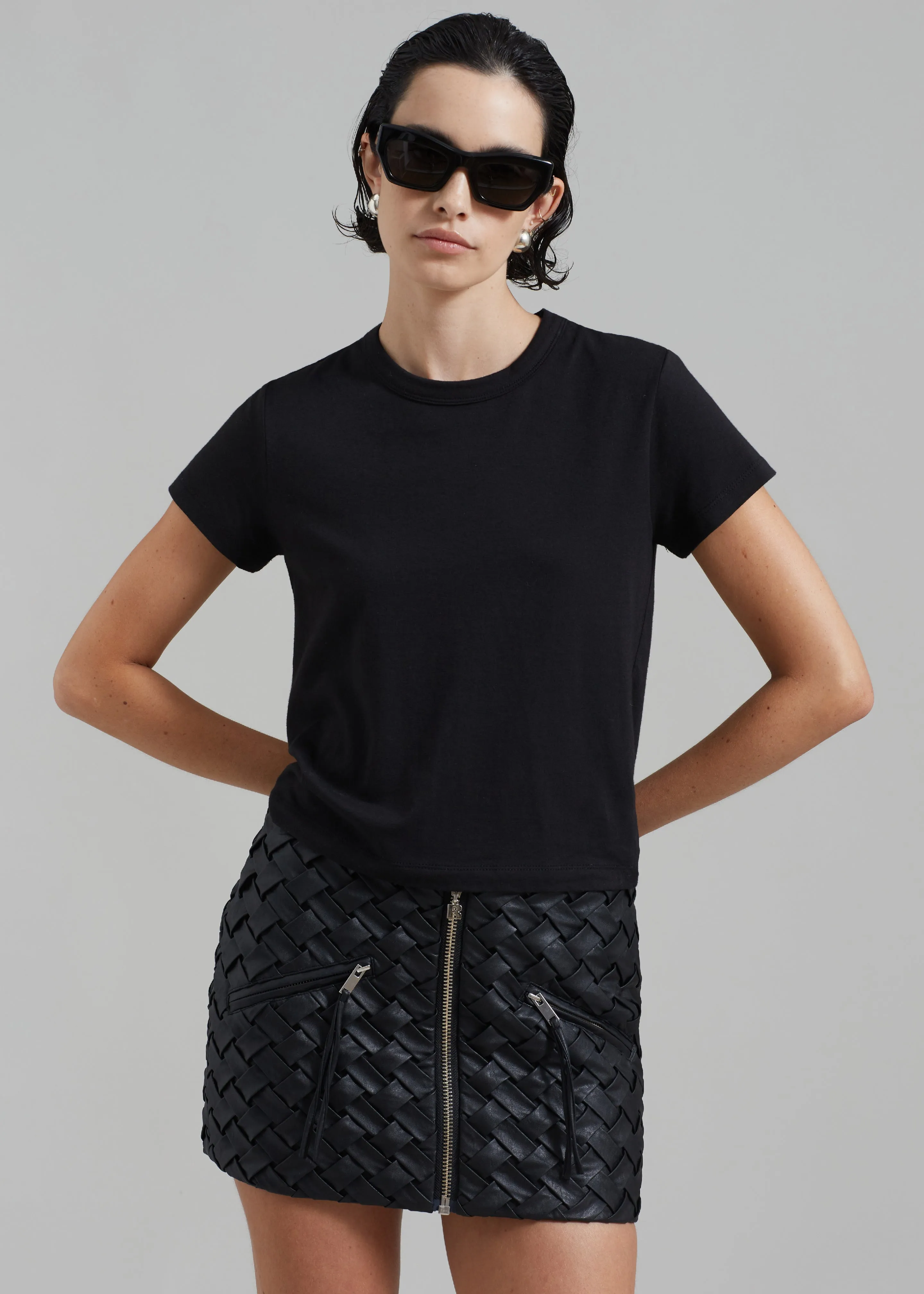 ROTATE Braided Mini Skirt - Black sold by Frankie Shop