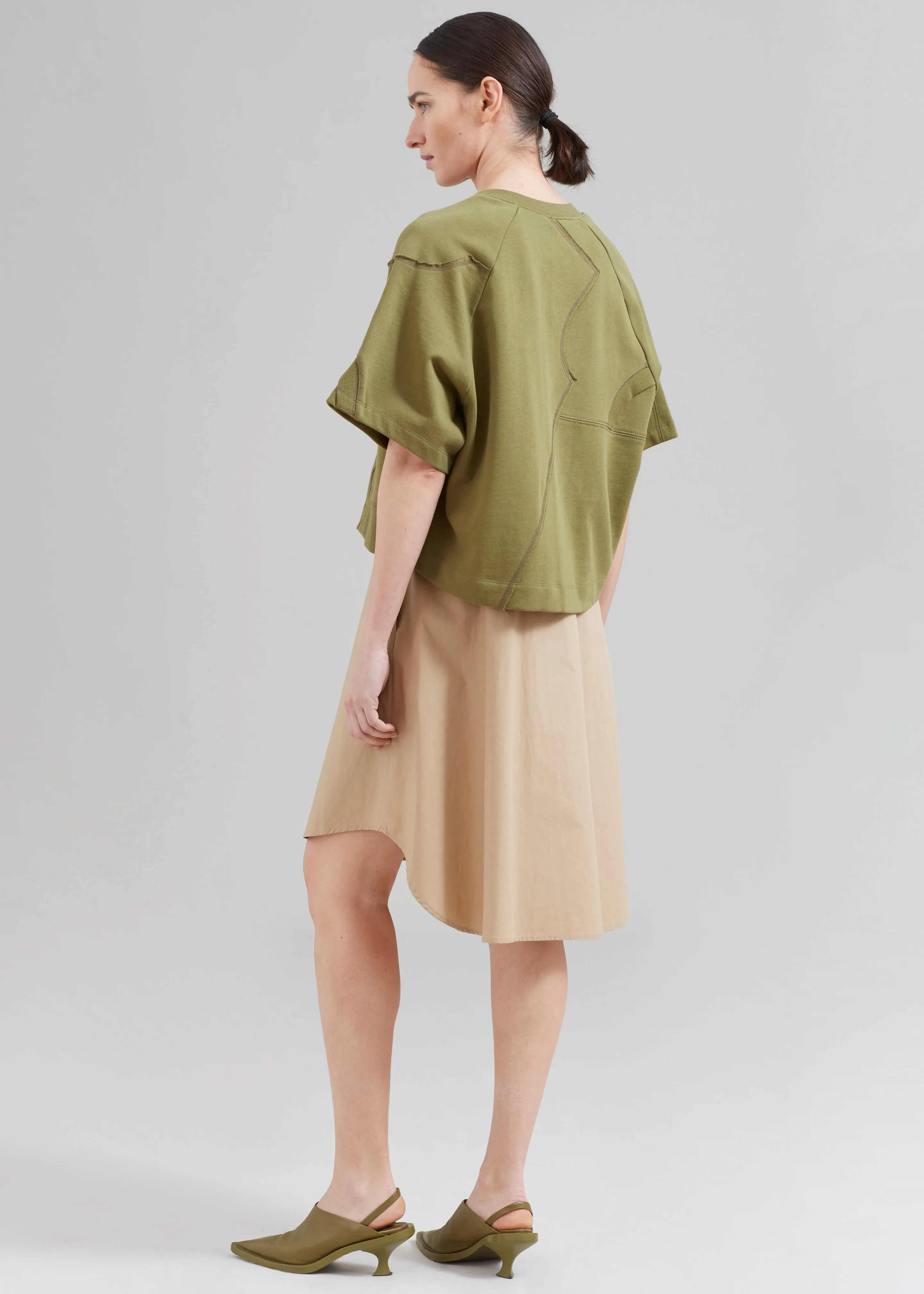 3.1 Phillip Lim Patched Sweatshirt Combo Dress - Olive Multi sold by Frankie Shop product image thumbnail 5