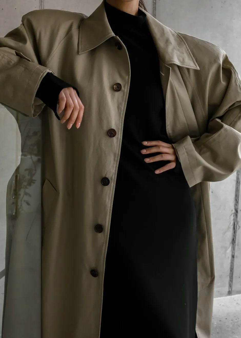 Decima Trench Coat - Slate Green sold by Frankie Shop product image thumbnail 5