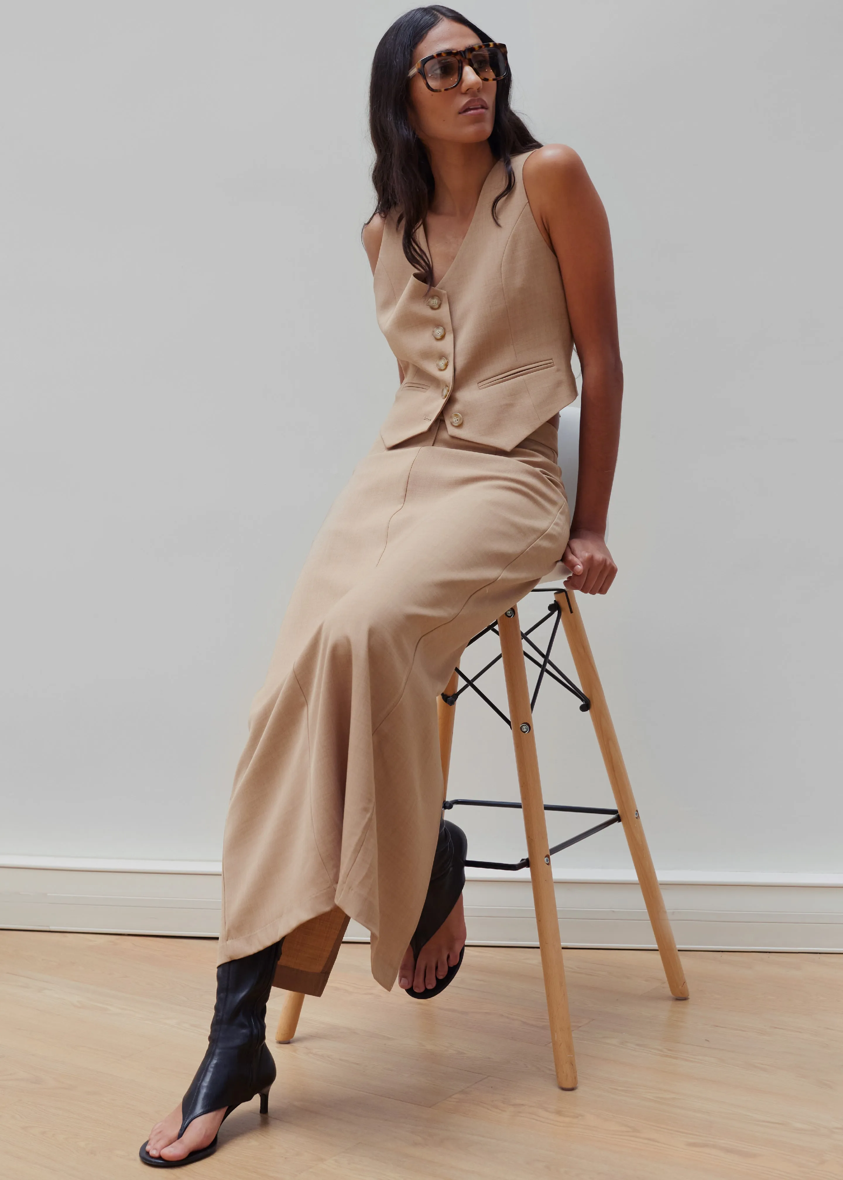 Cornelia Maxi Skirt - Brown sold by Frankie Shop