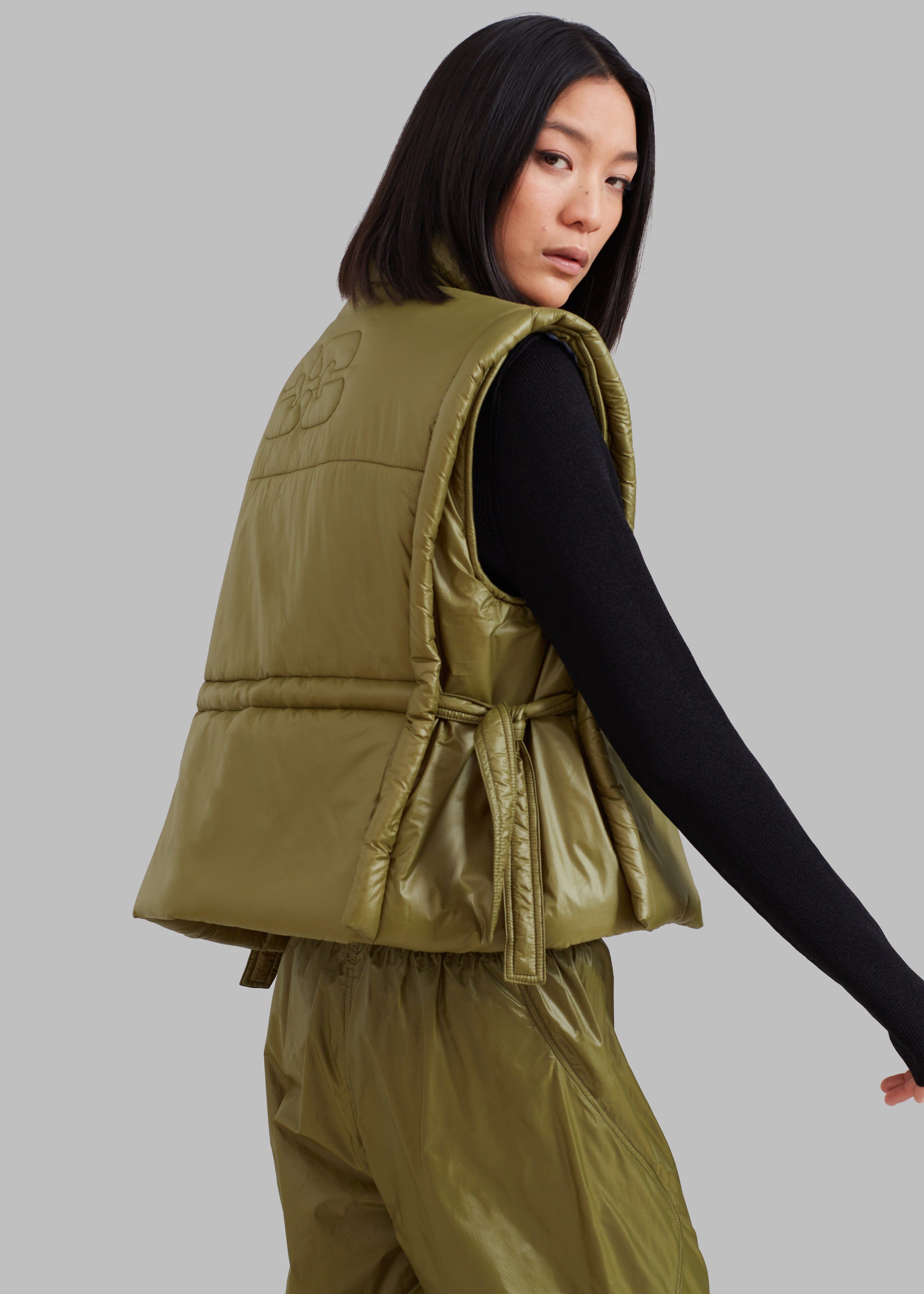 GANNI Shiny Quilt Vest - Spaghnum sold by Frankie Shop product image thumbnail 9