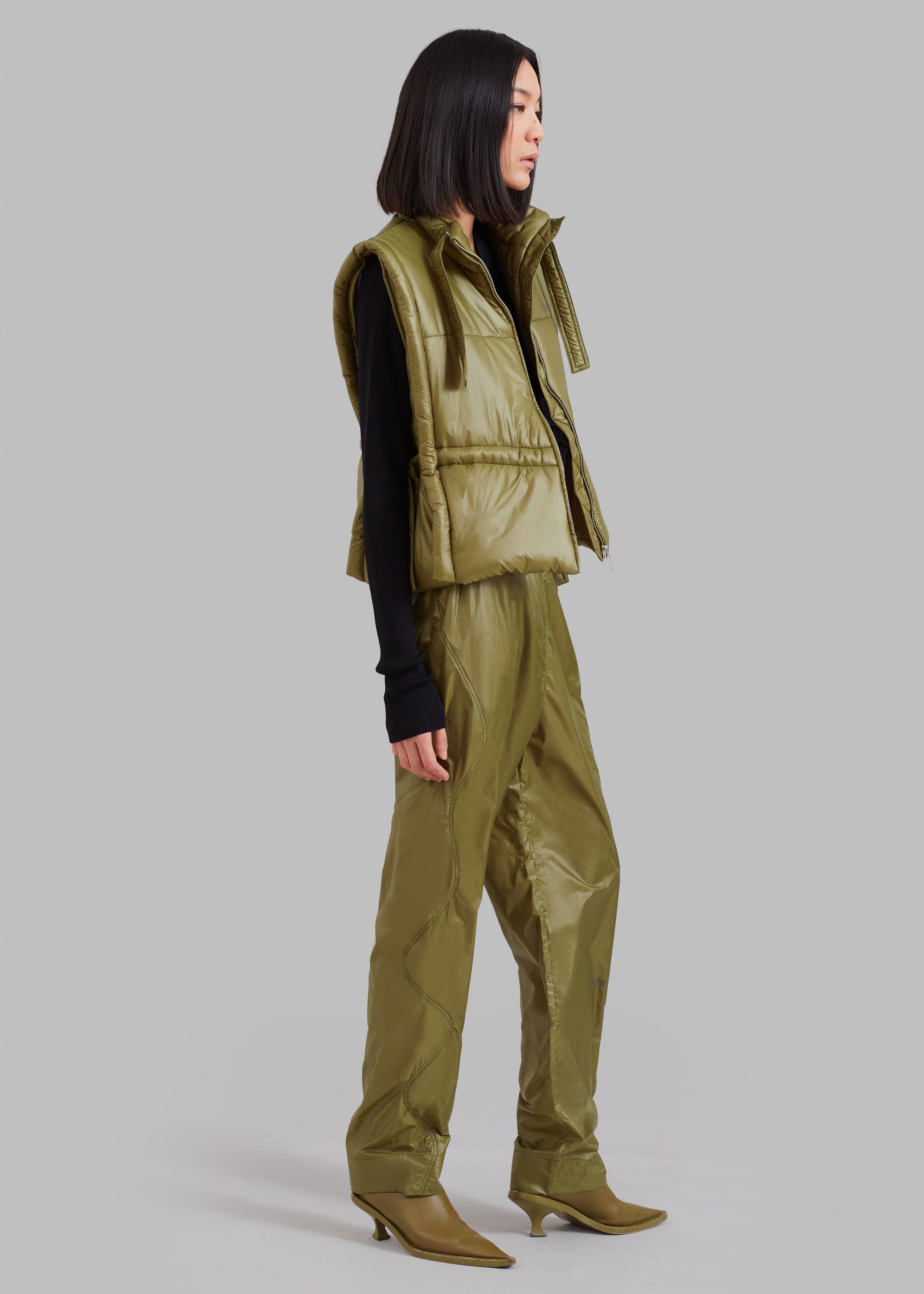 GANNI Shiny Quilt Vest - Spaghnum sold by Frankie Shop product image thumbnail 5