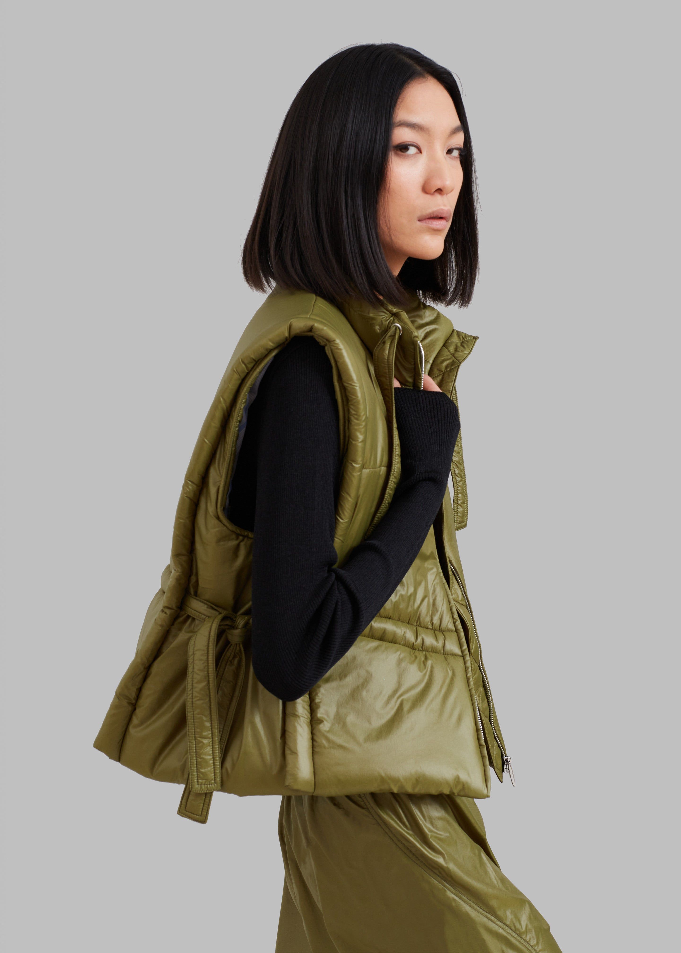 GANNI Shiny Quilt Vest - Spaghnum sold by Frankie Shop product image thumbnail 8