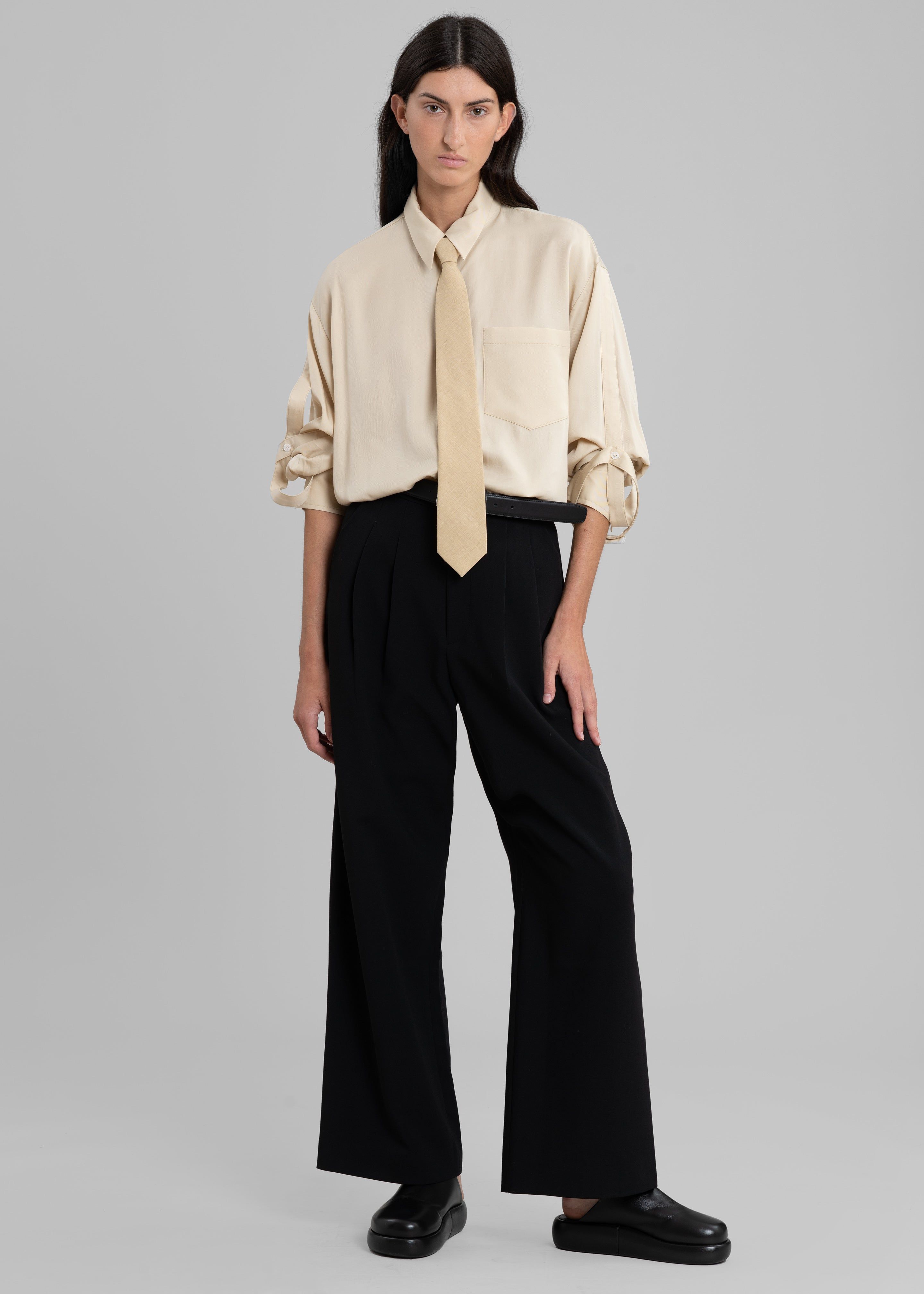 Eevi Wide Pants - Black sold by Frankie Shop