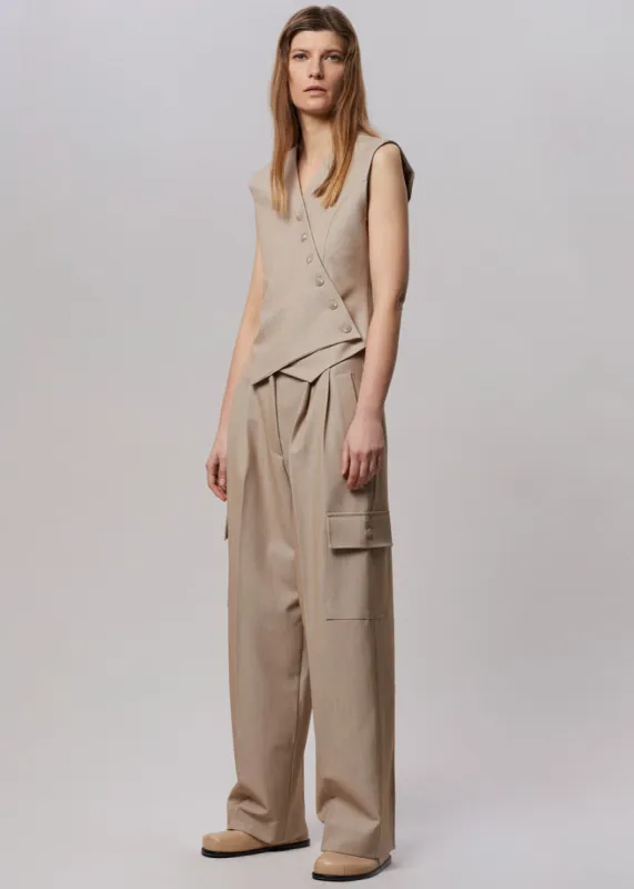 Maesa Cargo Pants - Taupe Melange sold by Frankie Shop