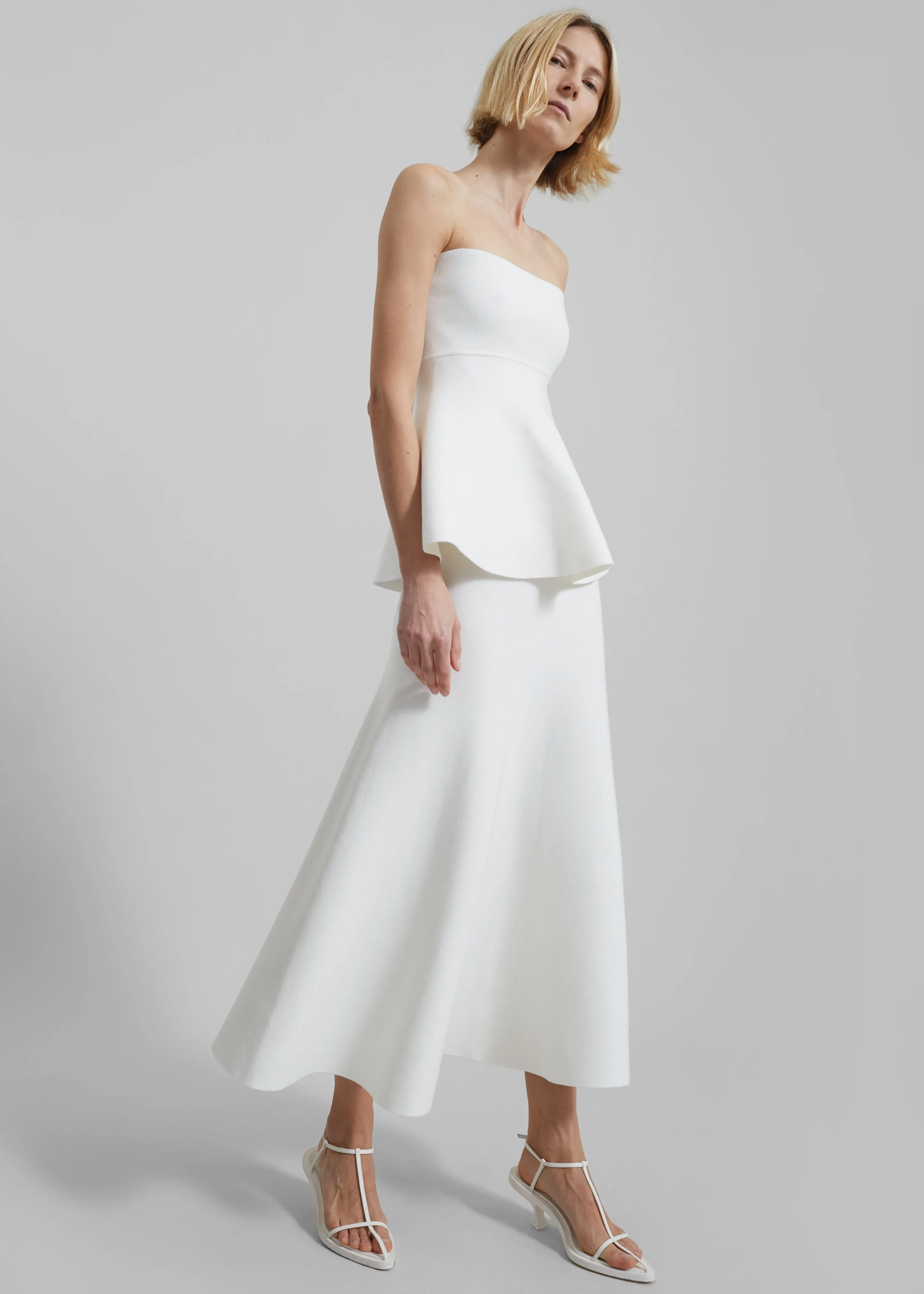Gabrielle Knit Midi Skirt - Off White sold by Frankie Shop product image thumbnail 4