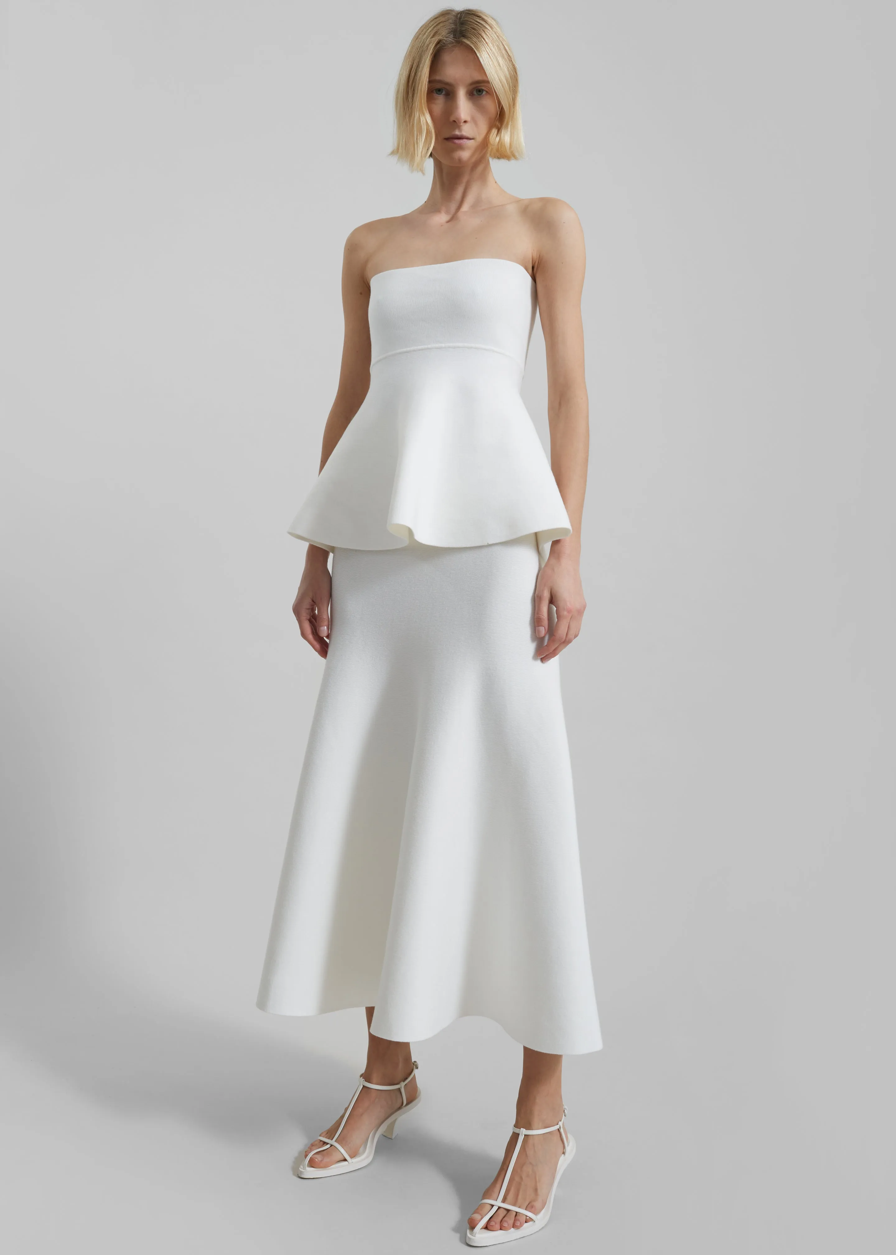 Gabrielle Knit Midi Skirt - Off White sold by Frankie Shop product image thumbnail 5