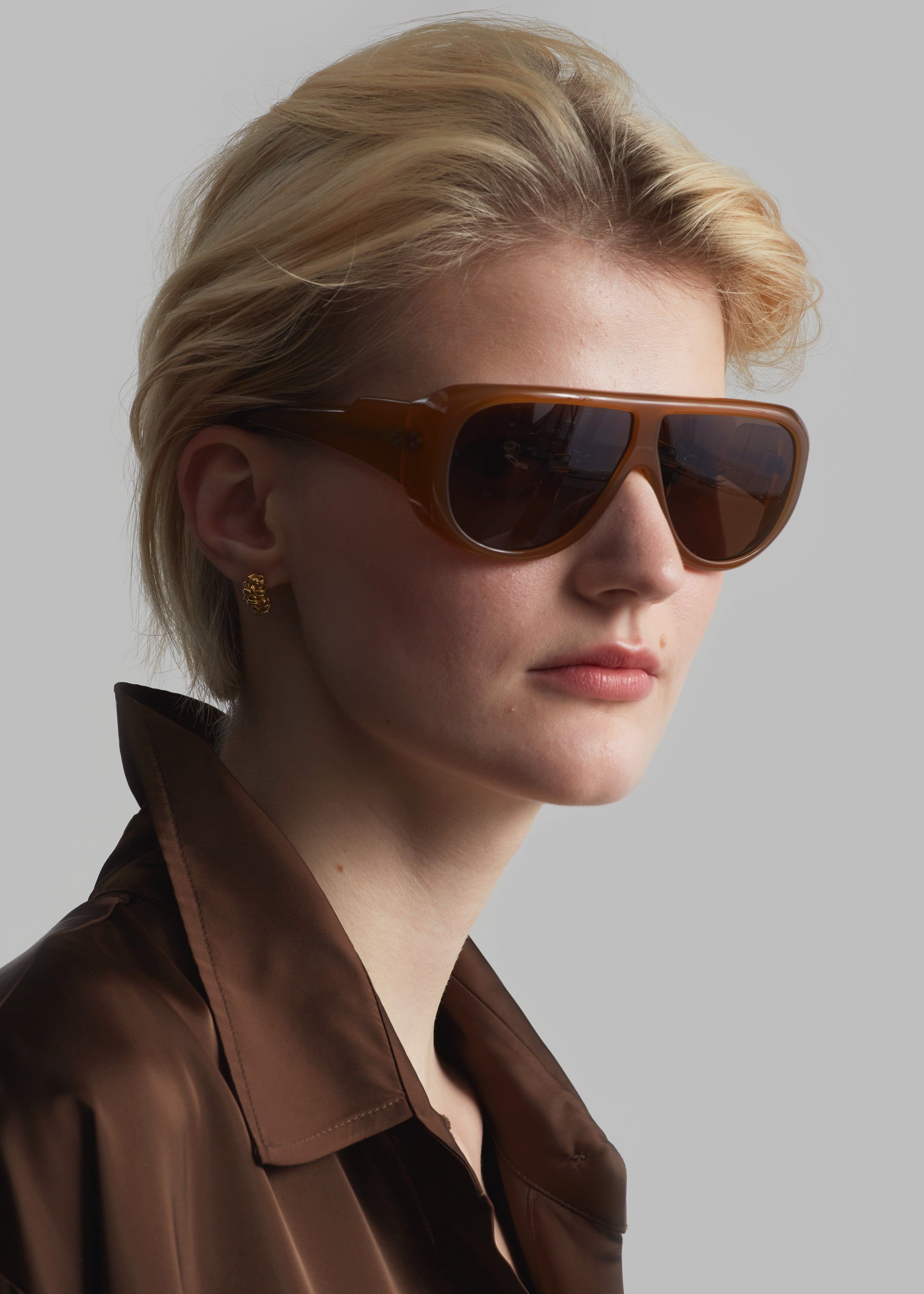 Port Tanger Gambia Sunglasses - Yellow Ochra Acetate/Tobacco