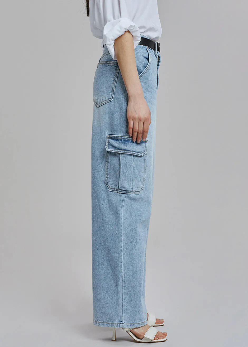 Kai Cargo Denim Pants - Worn Wash sold by Frankie Shop product image thumbnail 4