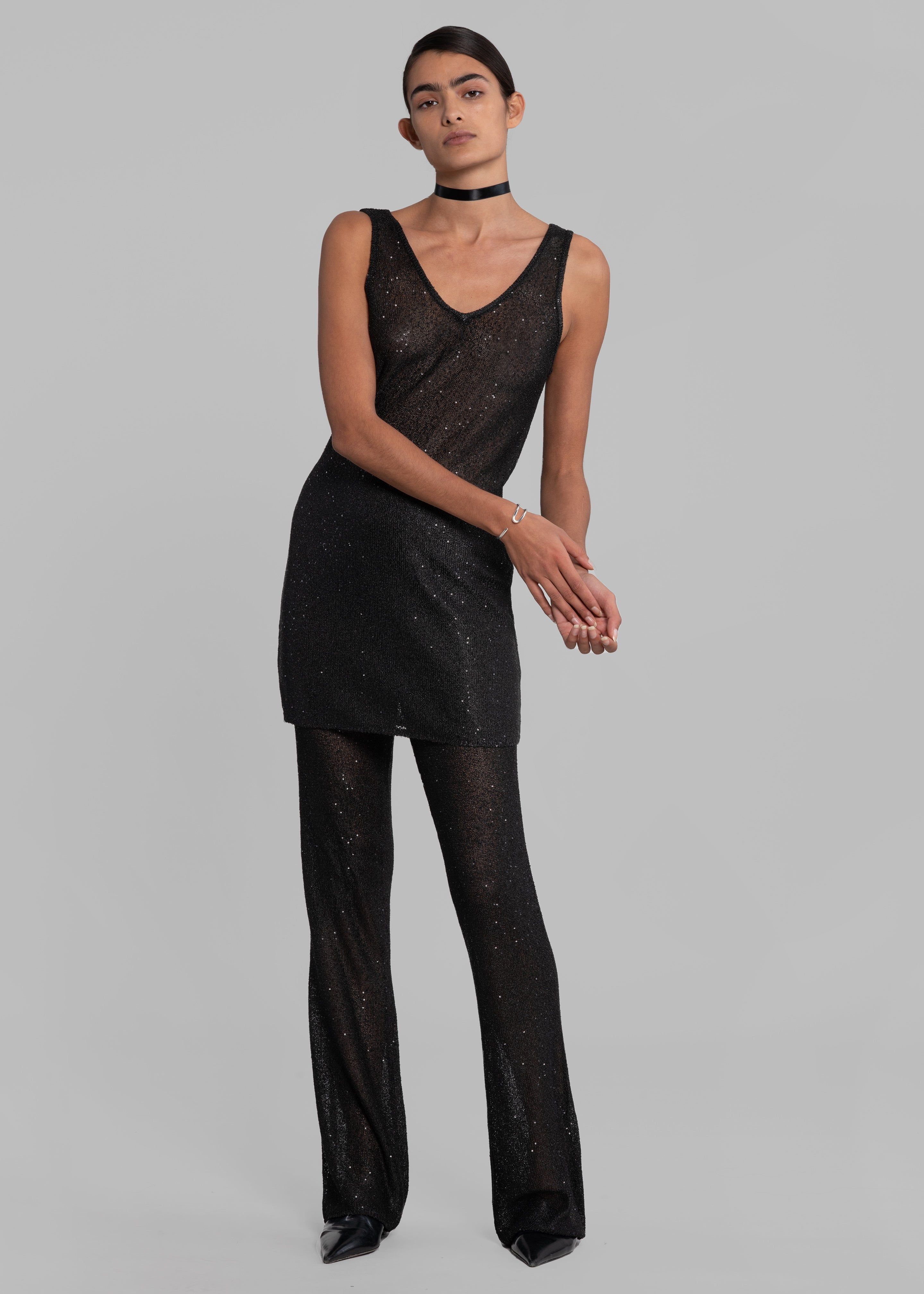 REMAIN Sequin Knit Straight Top - Black sold by Frankie Shop product image thumbnail 4