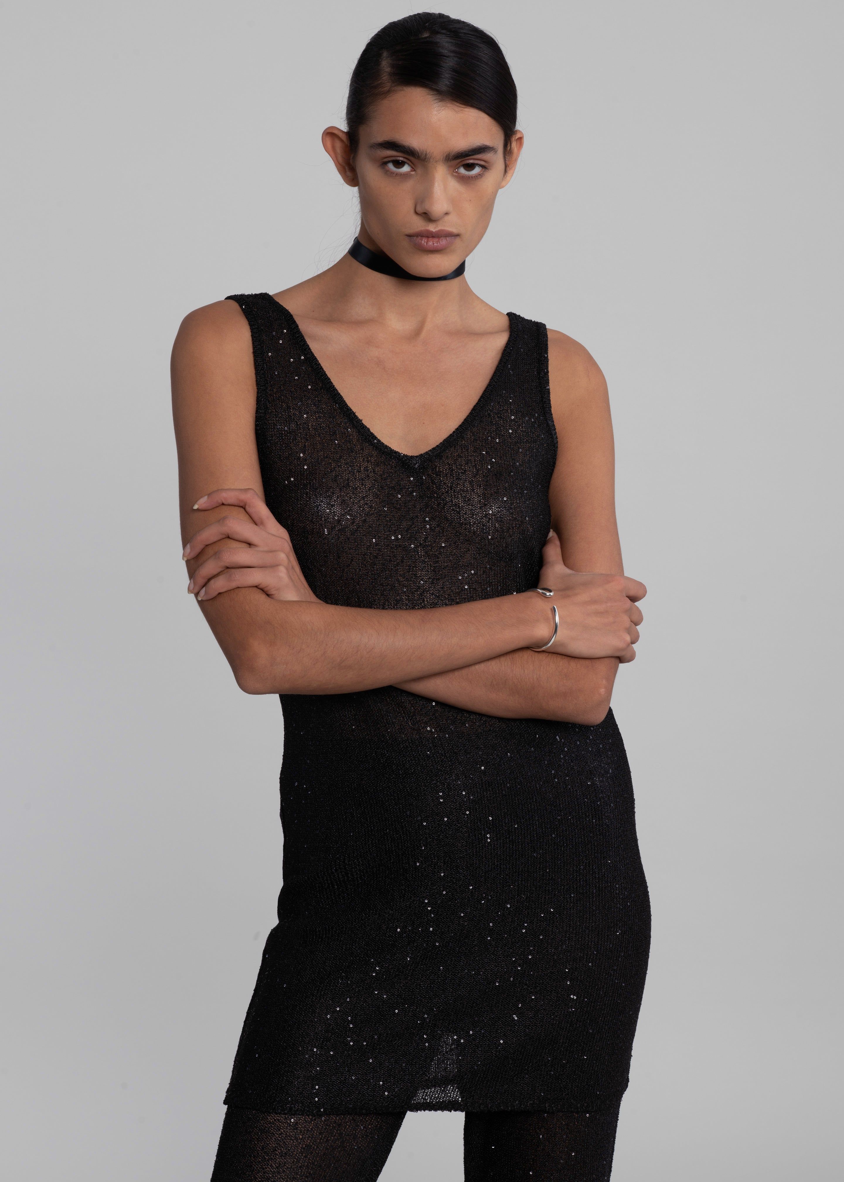 REMAIN Sequin Knit Straight Top - Black sold by Frankie Shop product image thumbnail 2