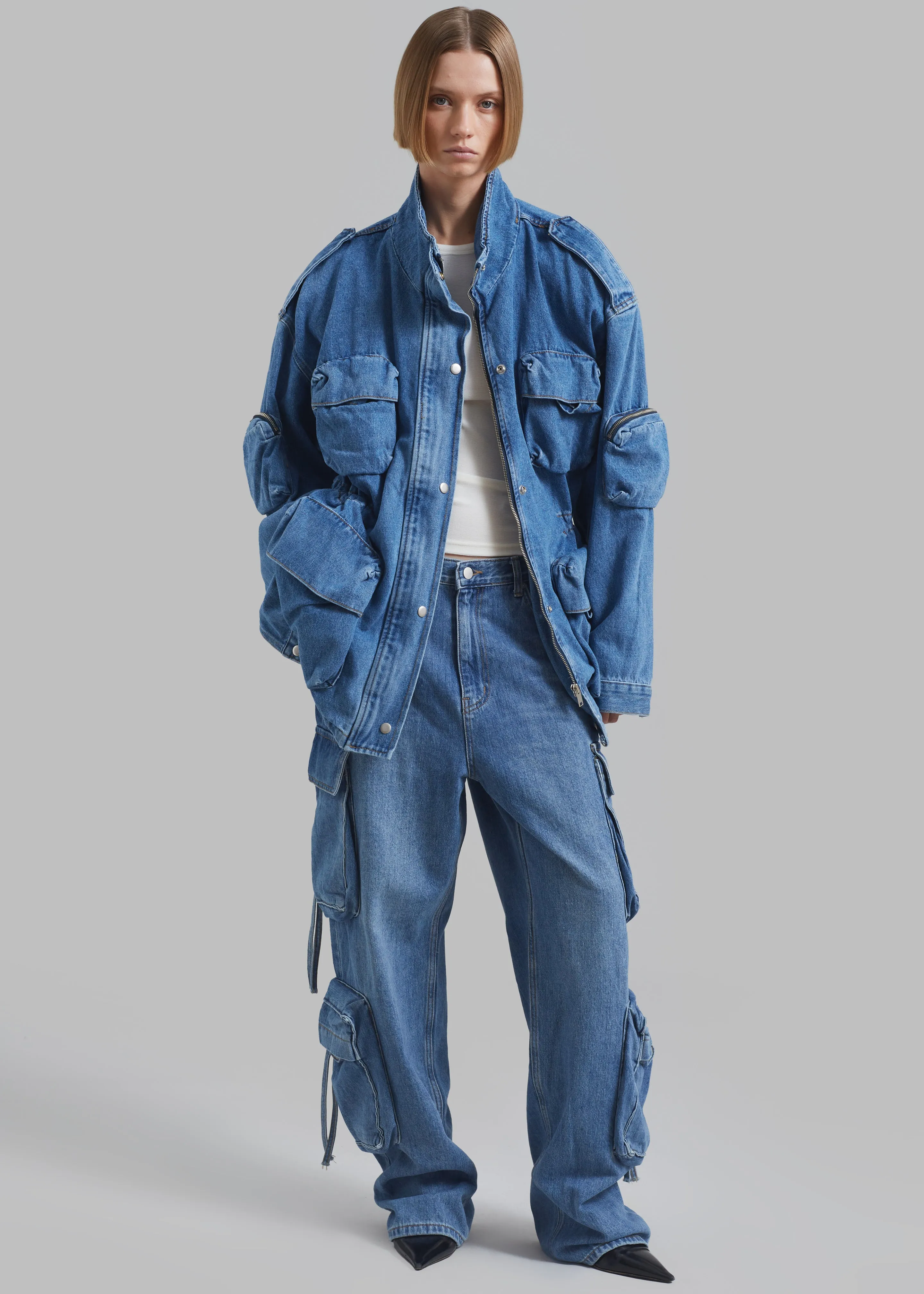 Parker Denim Cargo Pants - Medium Wash sold by Frankie Shop product image thumbnail 5