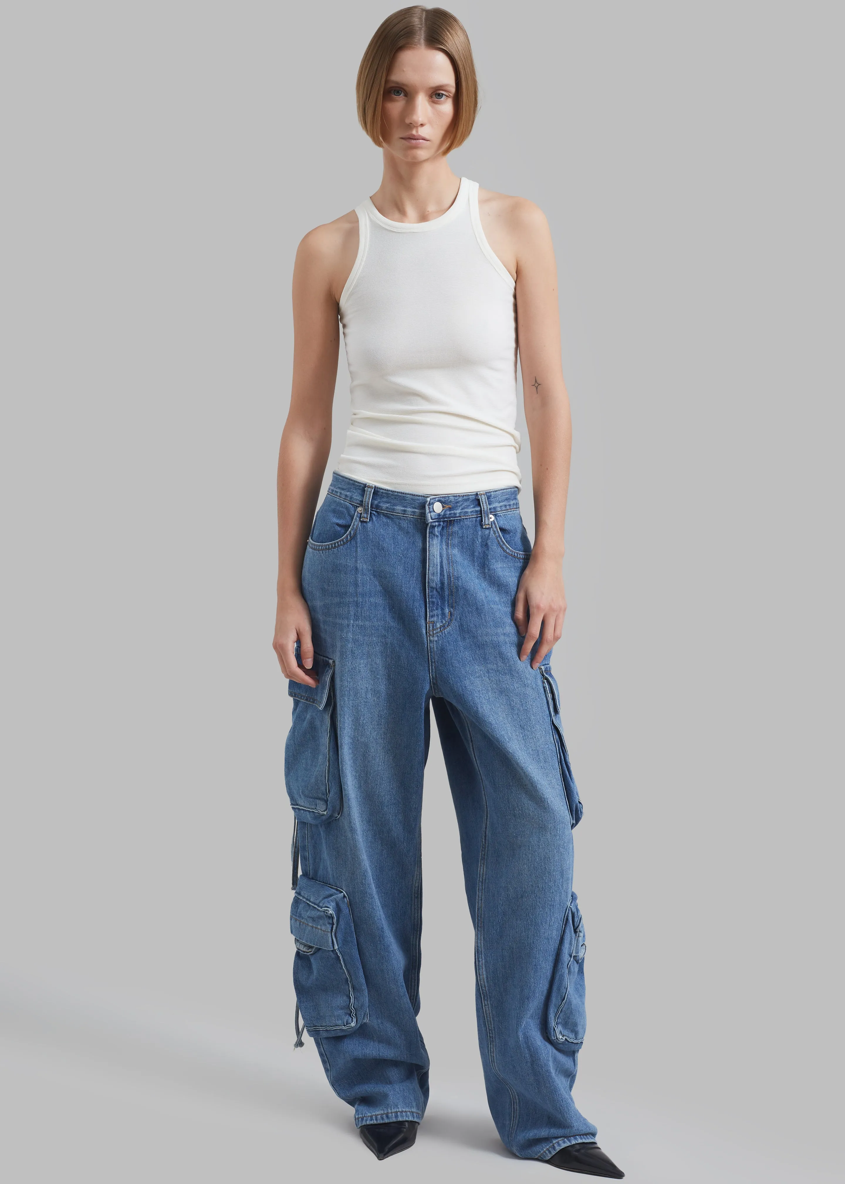 Parker Denim Cargo Pants - Medium Wash sold by Frankie Shop product image thumbnail 2