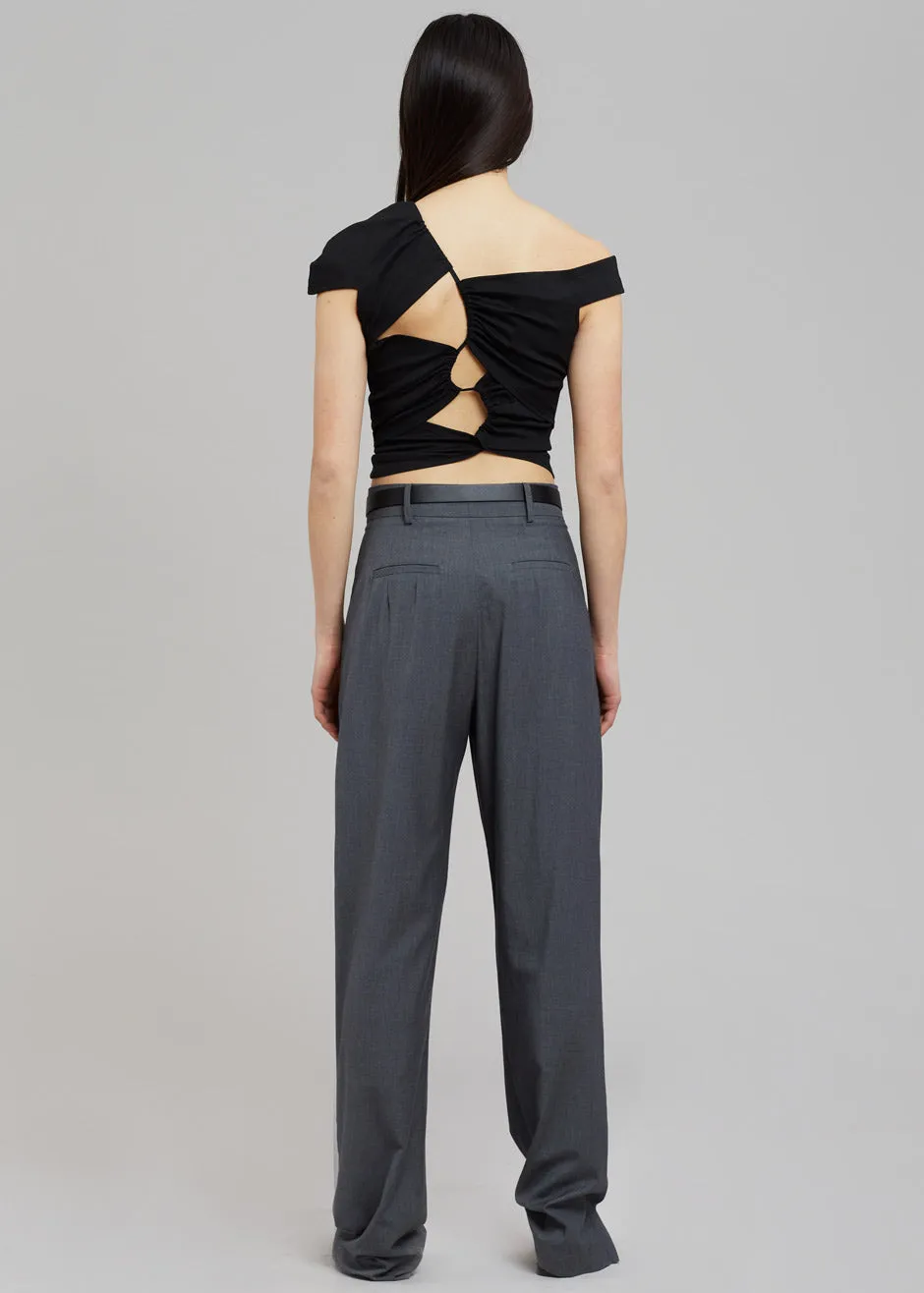 Sid Neigum Asymmetrical Cutout Tension Blouse - Black sold by Frankie Shop product image thumbnail 5