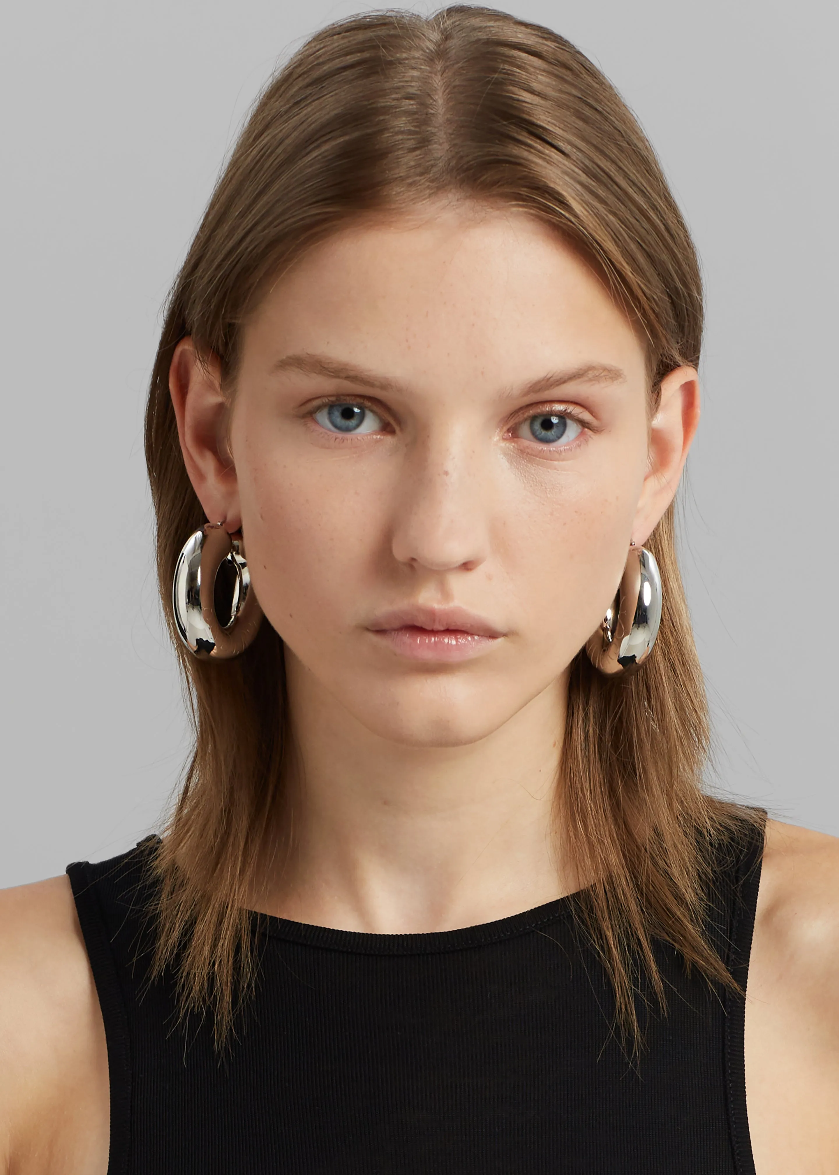 JW Anderson Bumper-Tube Earrings - Silver Tone sold by Frankie Shop product image thumbnail 4