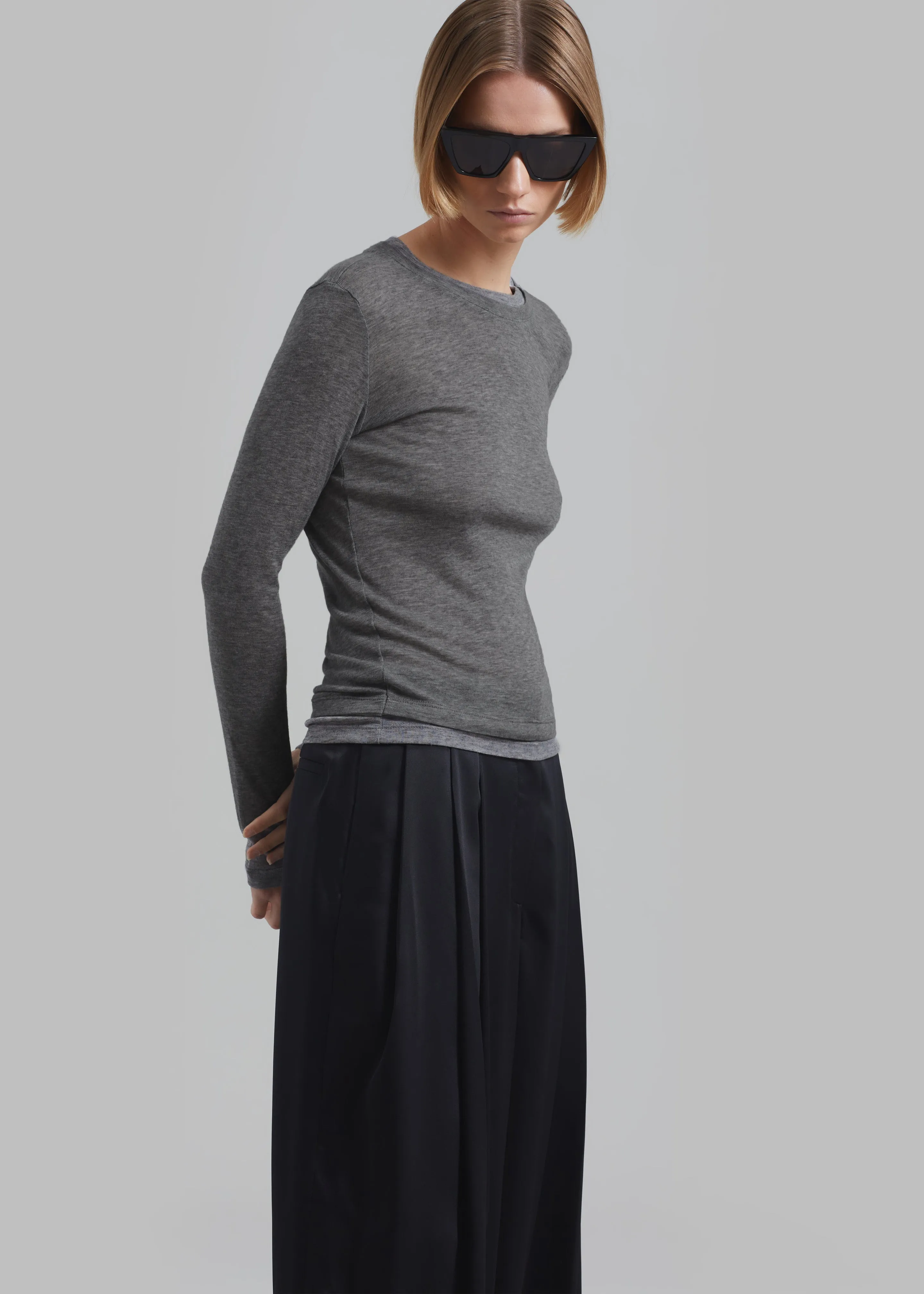 Scottie Layered Tee - Grey sold by Frankie Shop product image thumbnail 2