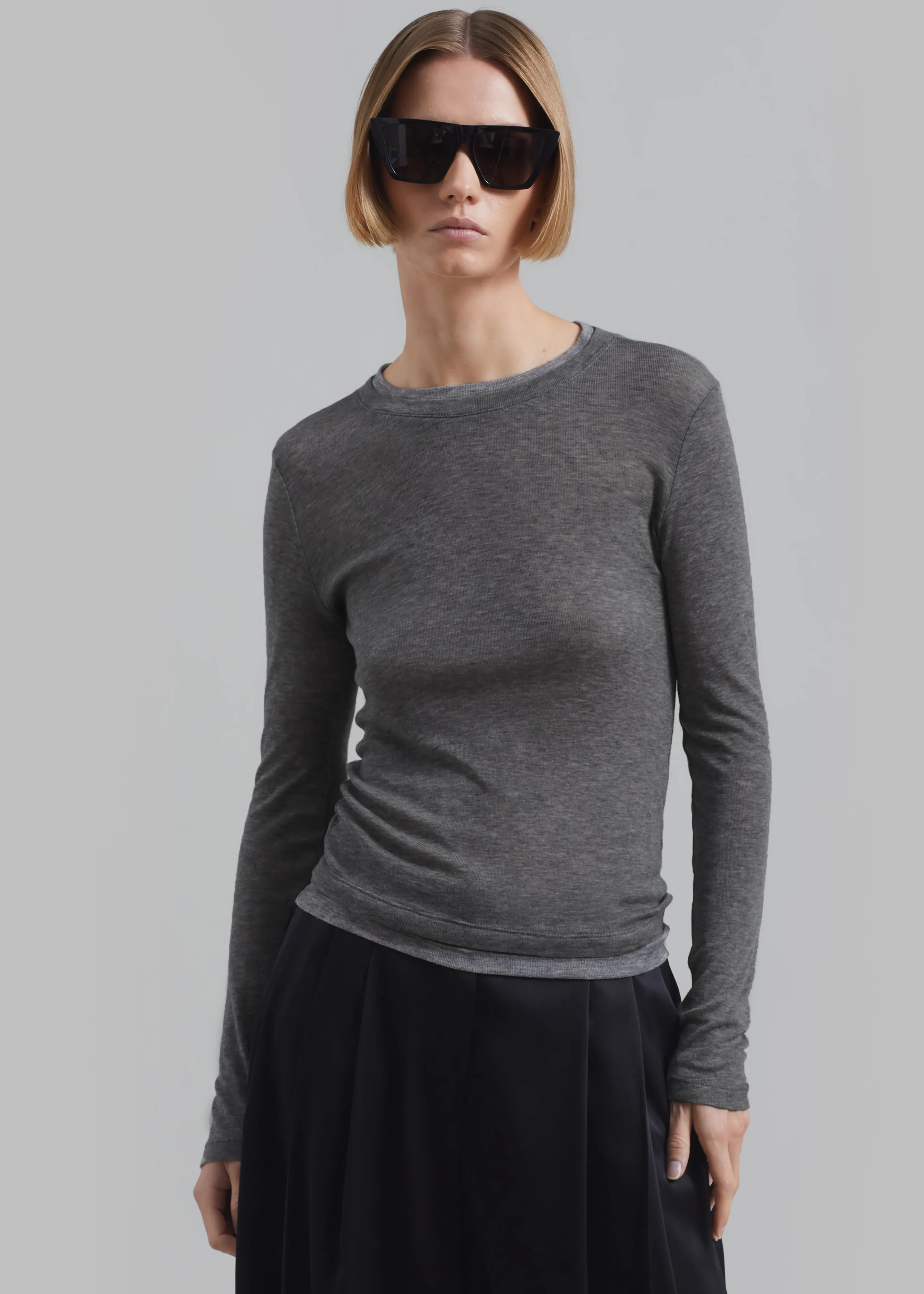 Scottie Layered Tee - Grey sold by Frankie Shop
