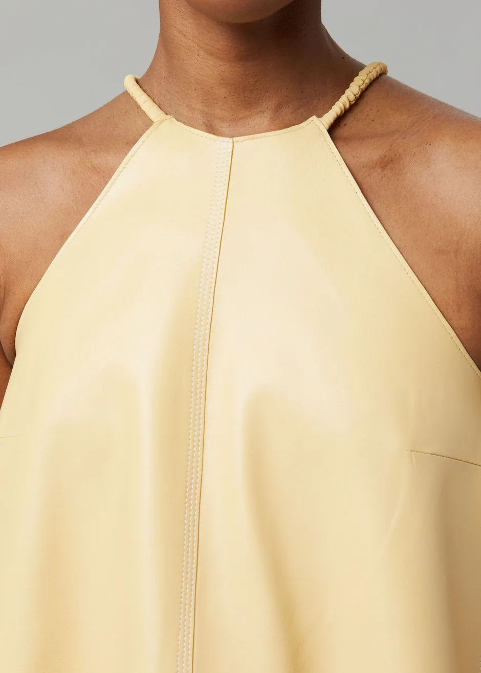 Aeron Garland Leather Dress - Egg sold by Frankie Shop product image thumbnail 3