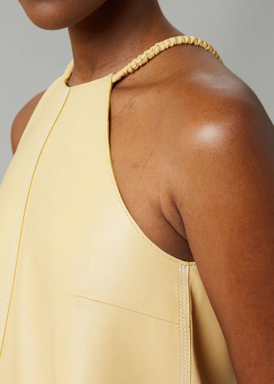 Aeron Garland Leather Dress - Egg sold by Frankie Shop product image thumbnail 5
