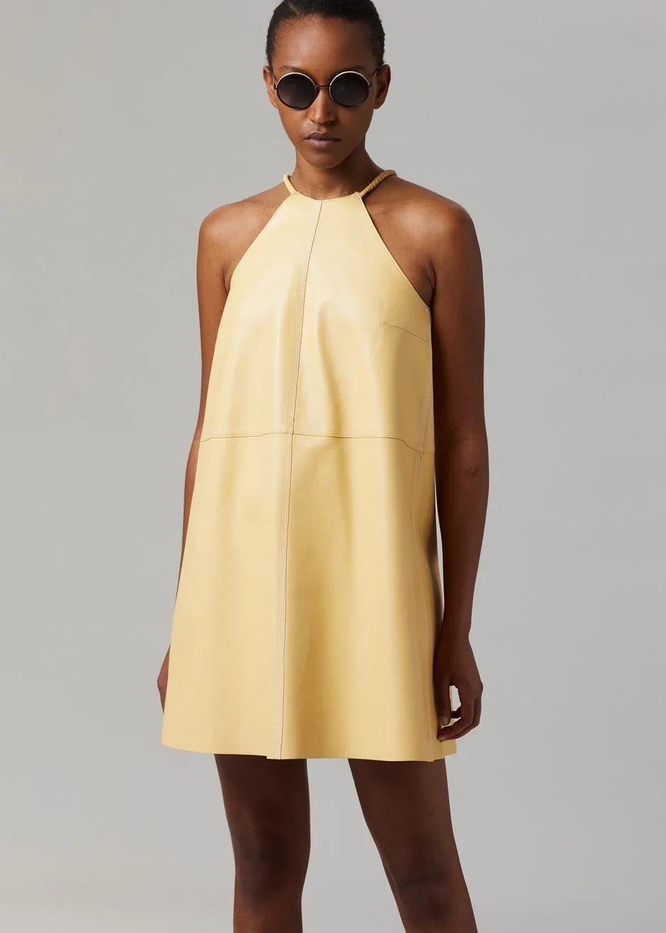Aeron Garland Leather Dress - Egg sold by Frankie Shop product image thumbnail 4