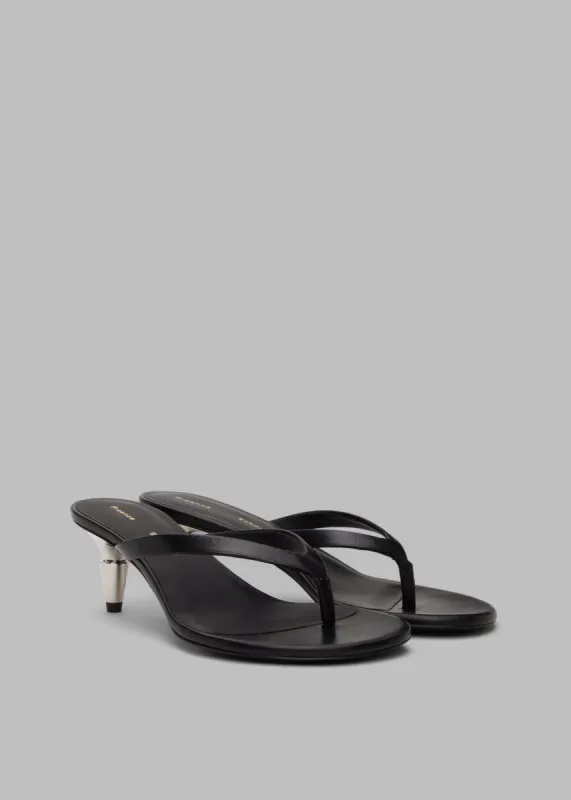 Proenza Schouler White Label Spike Flip Flops - Black sold by Frankie Shop