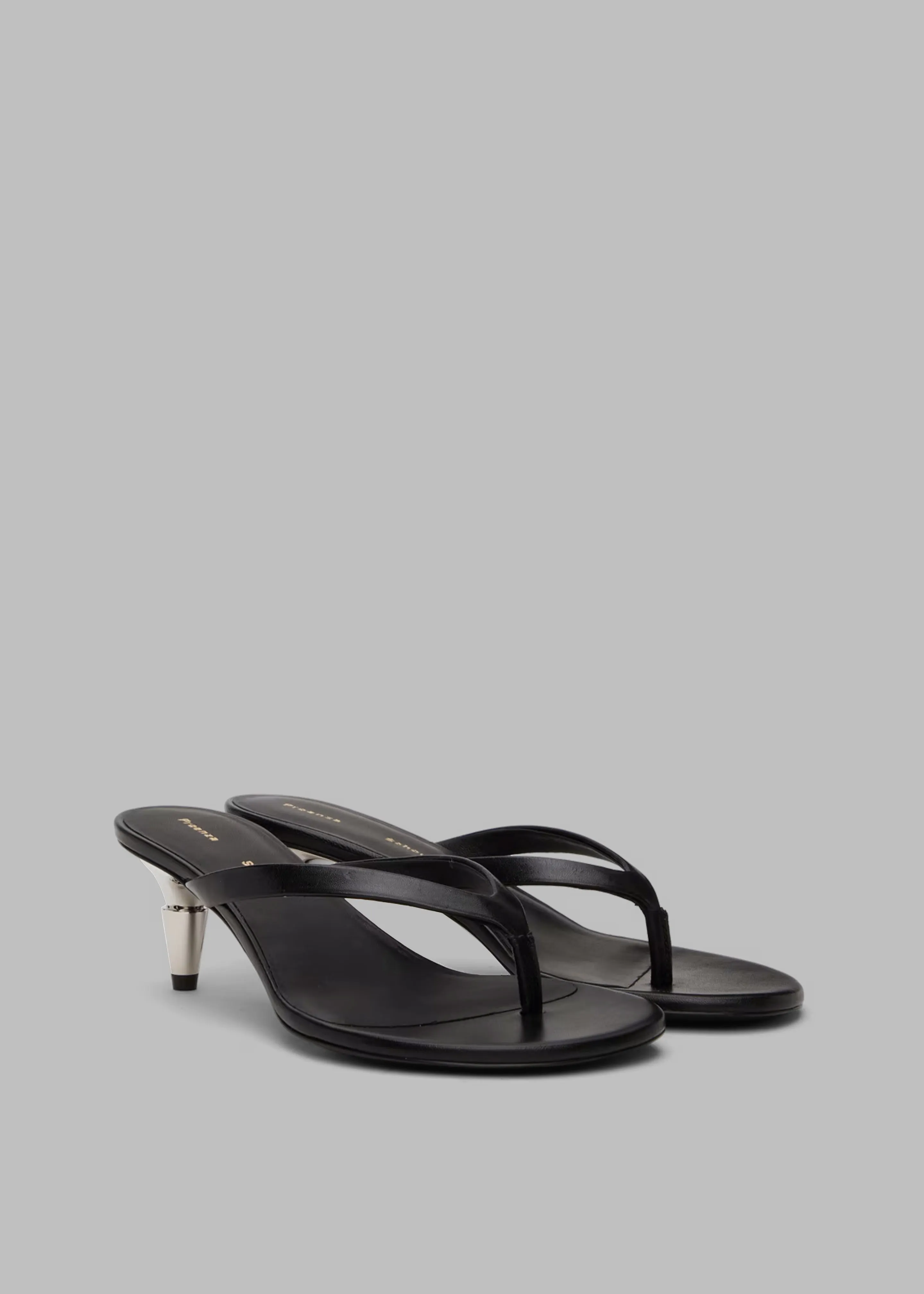 Proenza Schouler White Label Spike Flip Flops - Black sold by Frankie Shop