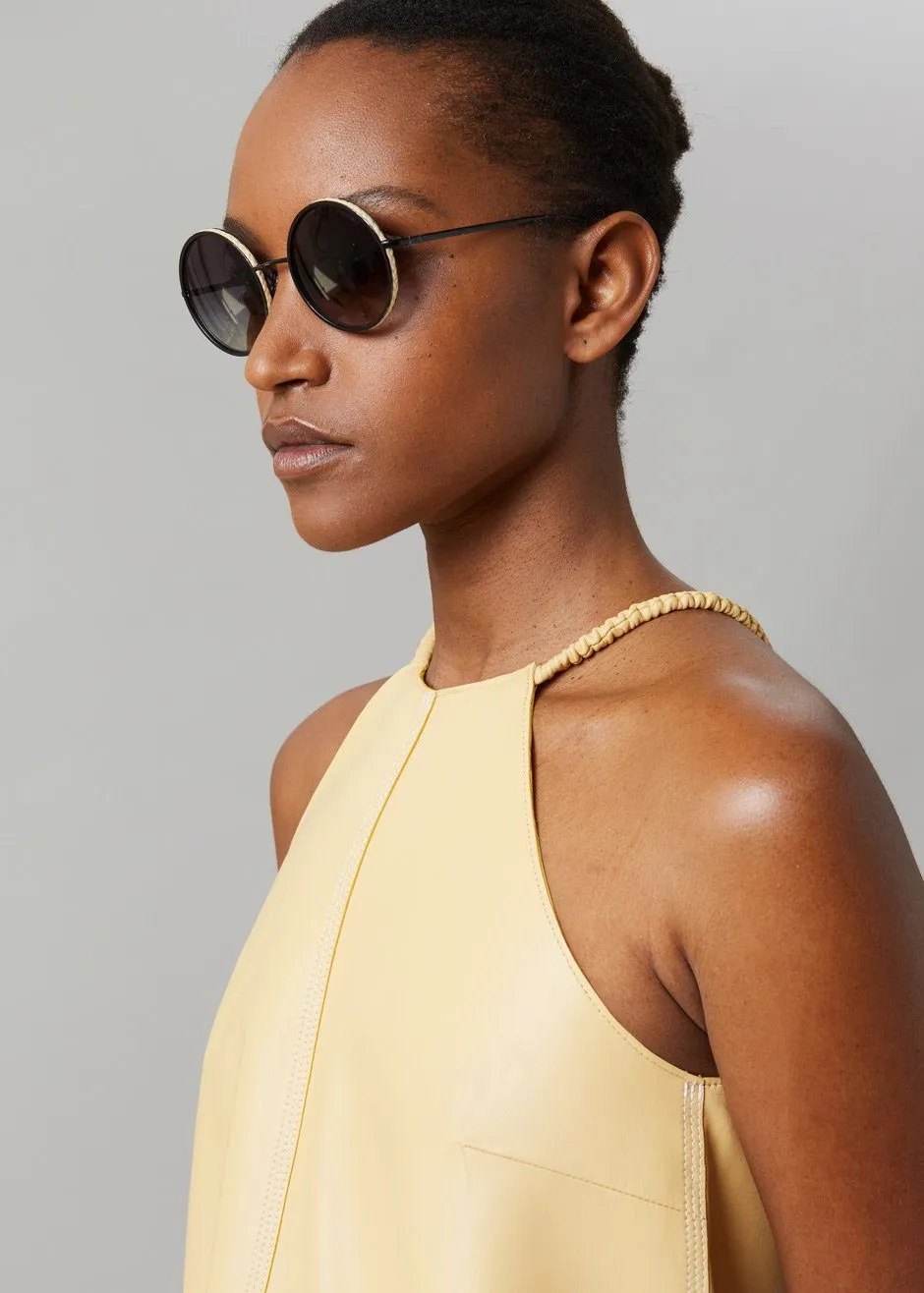 Aeron Garland Leather Dress - Egg sold by Frankie Shop product image thumbnail 2