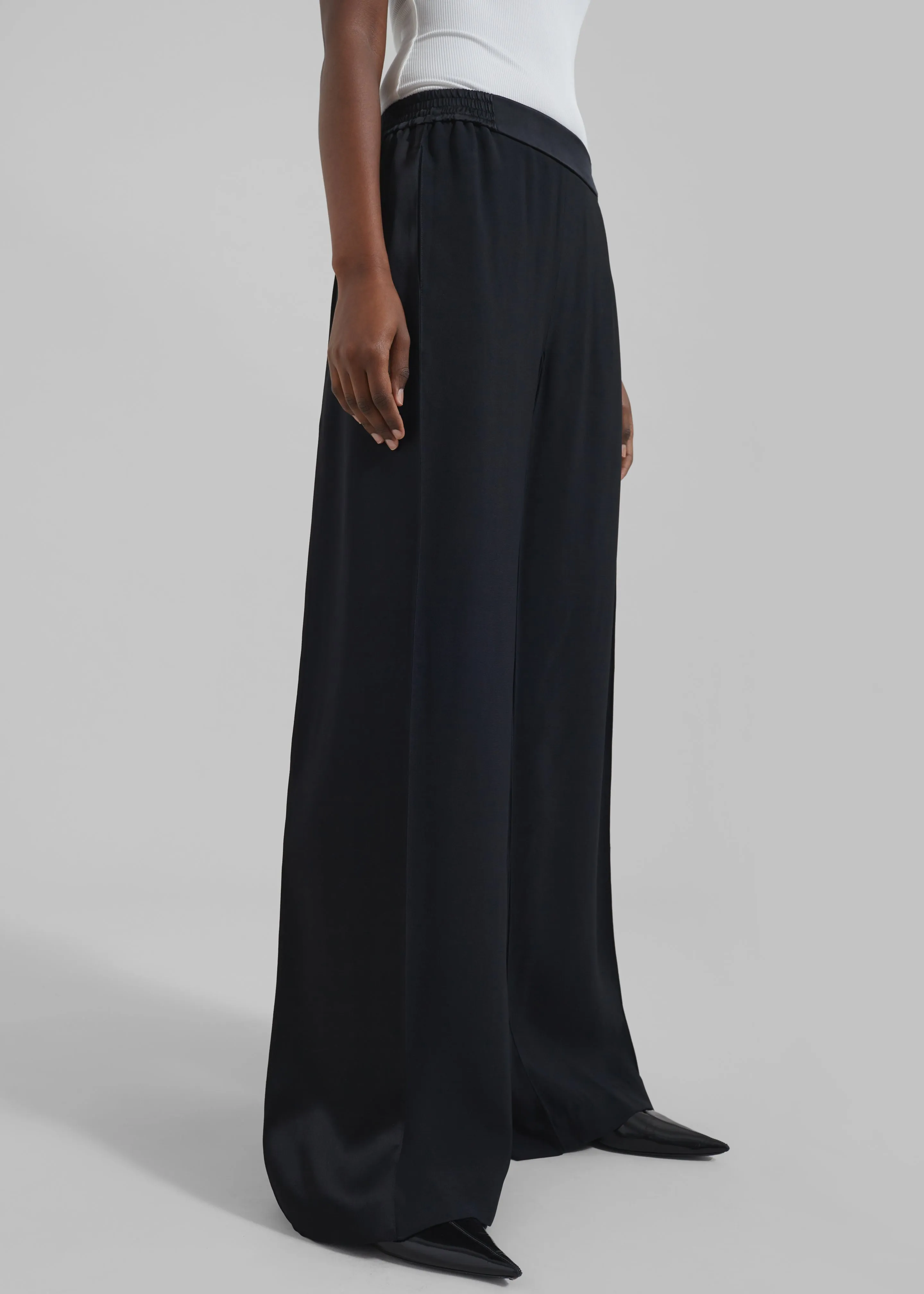 Bevza Wide-Leg Trousers - Black sold by Frankie Shop product image thumbnail 3
