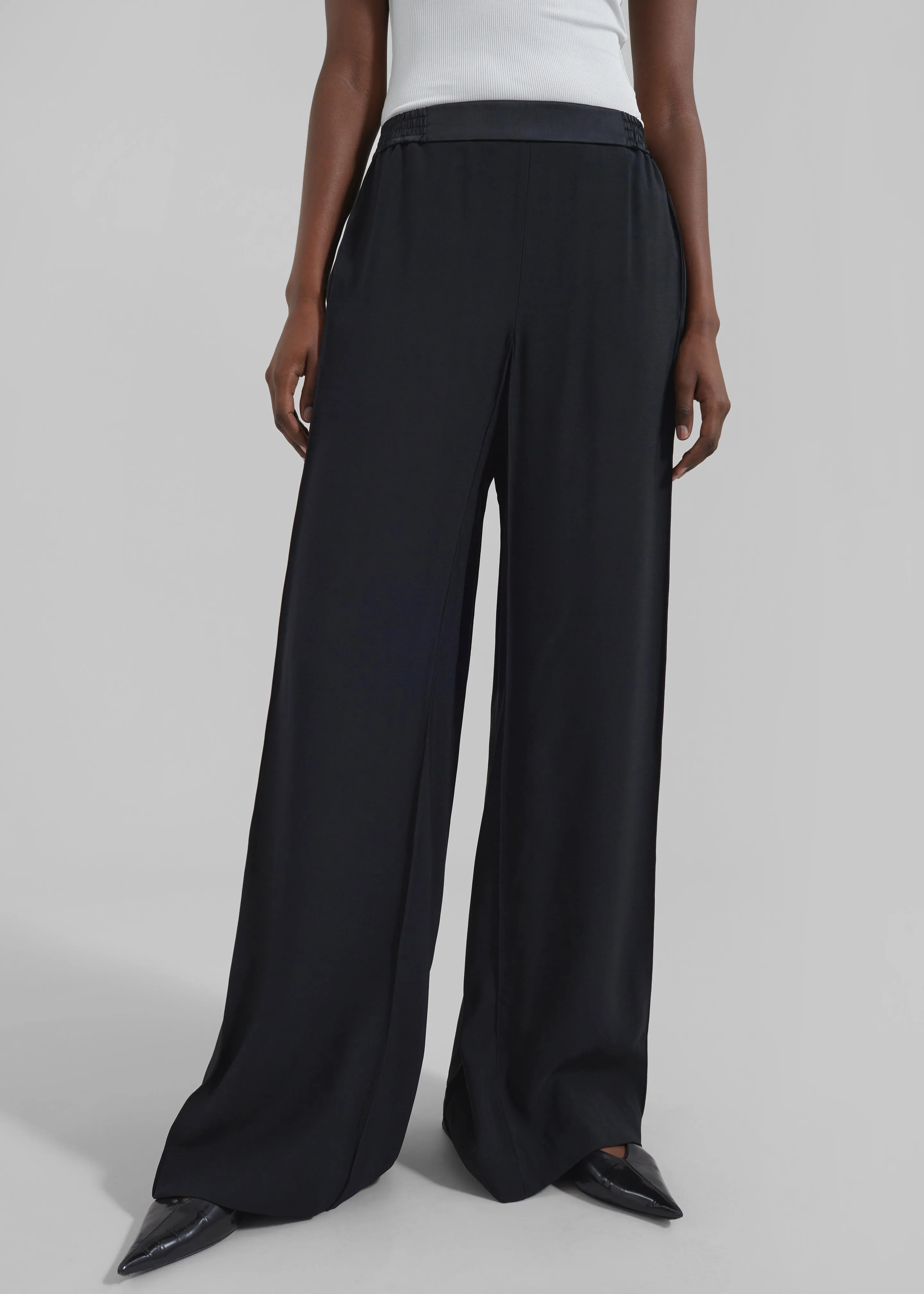 Bevza Wide-Leg Trousers - Black sold by Frankie Shop product image thumbnail 2