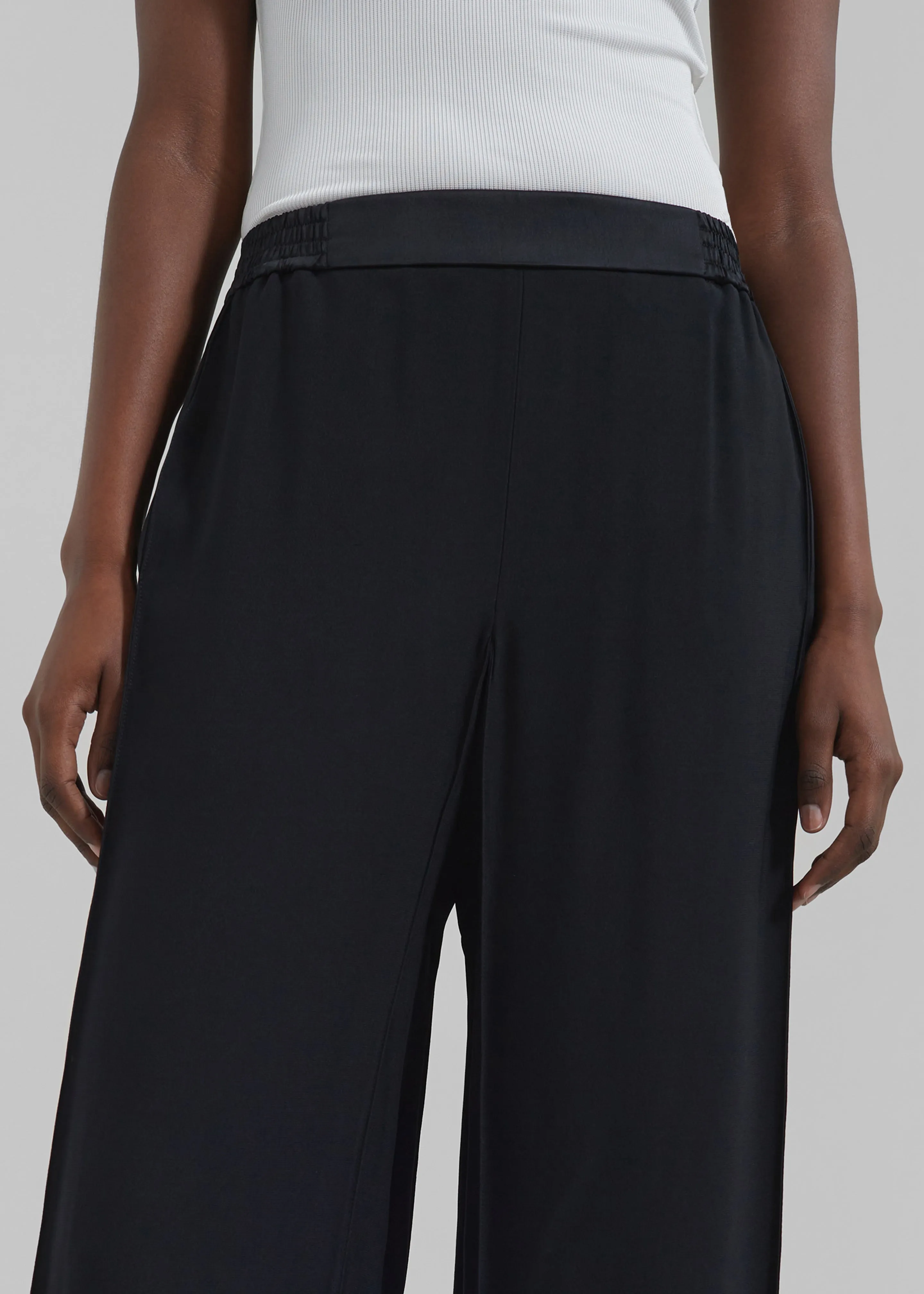 Bevza Wide-Leg Trousers - Black sold by Frankie Shop product image thumbnail 5