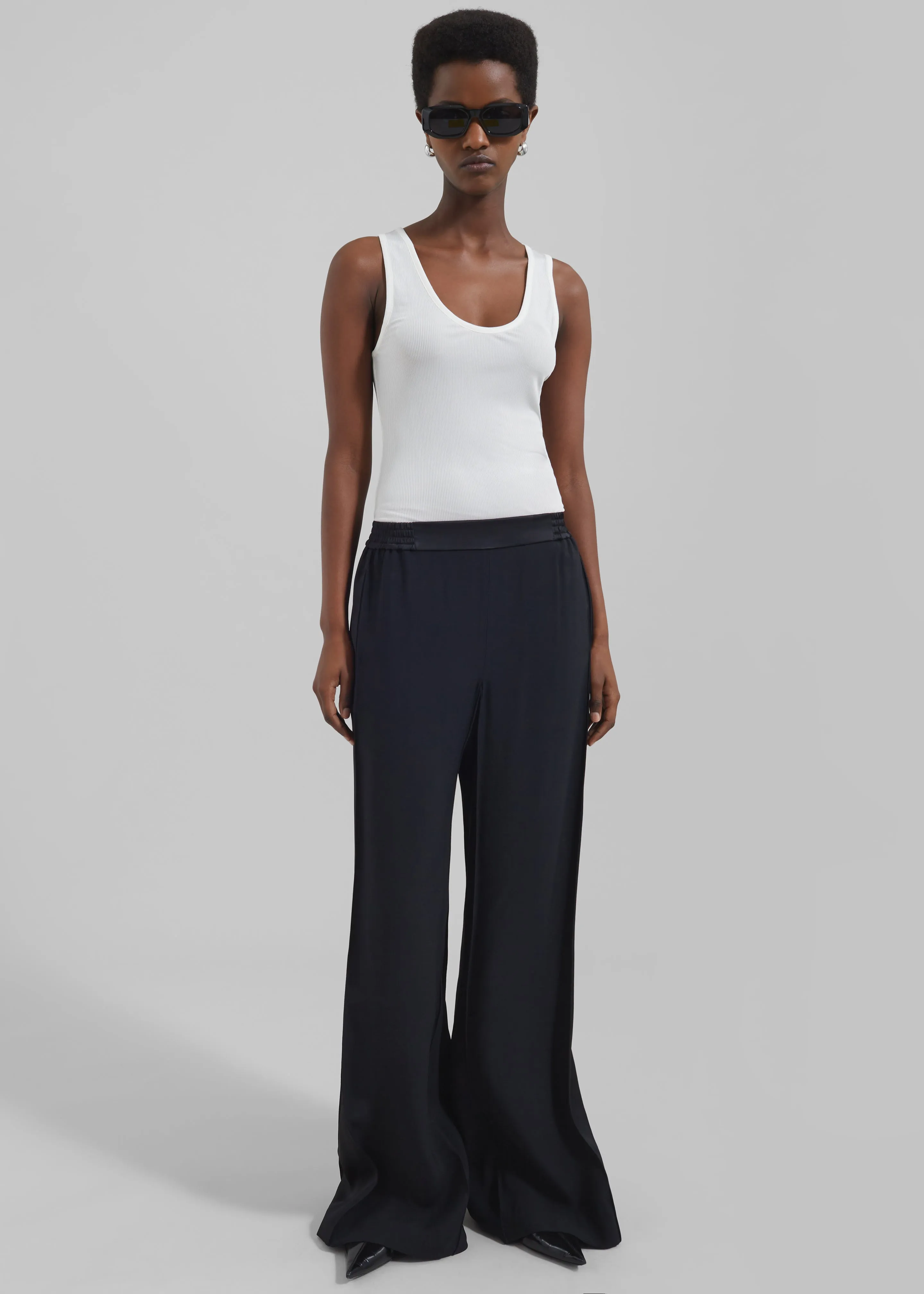 Bevza Wide-Leg Trousers - Black sold by Frankie Shop product image thumbnail 4