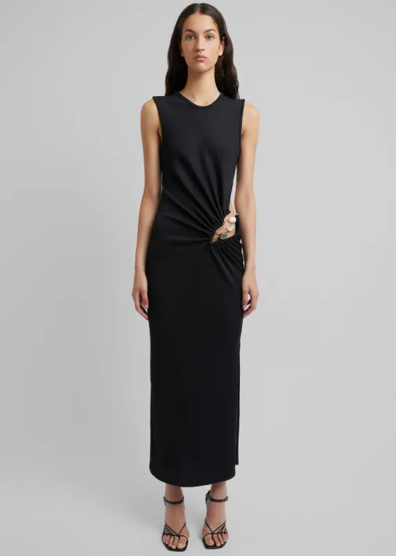 Christopher Esber Folia Float Buckle Tank Dress - Black made by Christopher Esber