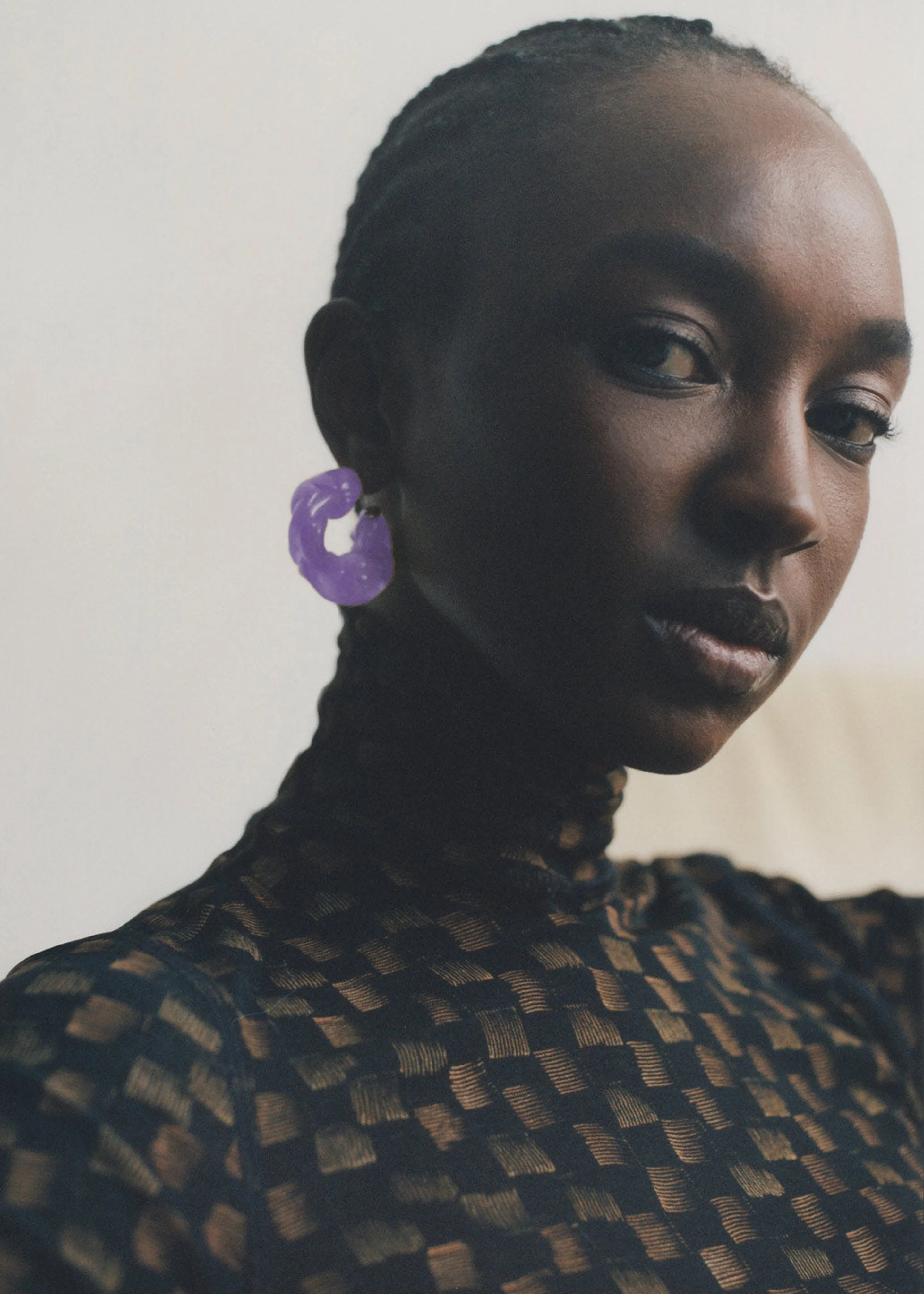 Completedworks Ruffle Bio-Resin Earrings - Lilac sold by Frankie Shop product image thumbnail 2