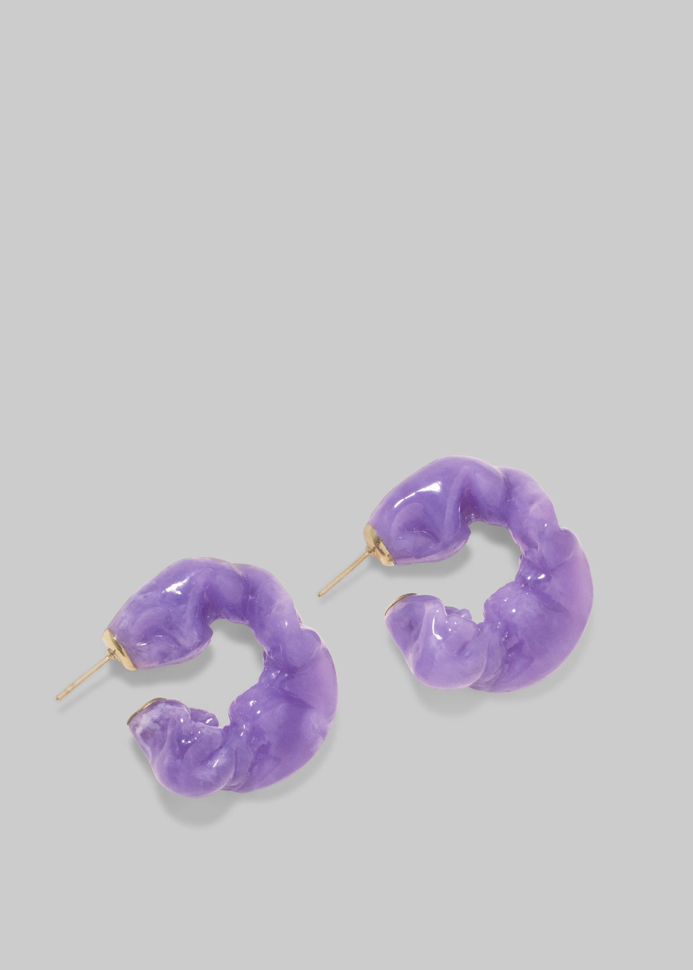 Completedworks Ruffle Bio-Resin Earrings - Lilac sold by Frankie Shop