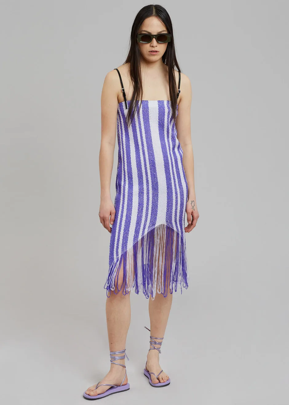 JW Anderson Fringe Detail Camisole Dress - Purple/White sold by Frankie Shop product image thumbnail 2