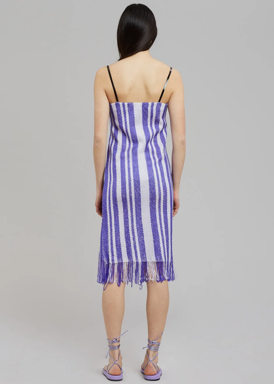 JW Anderson Fringe Detail Camisole Dress - Purple/White sold by Frankie Shop product image thumbnail 4