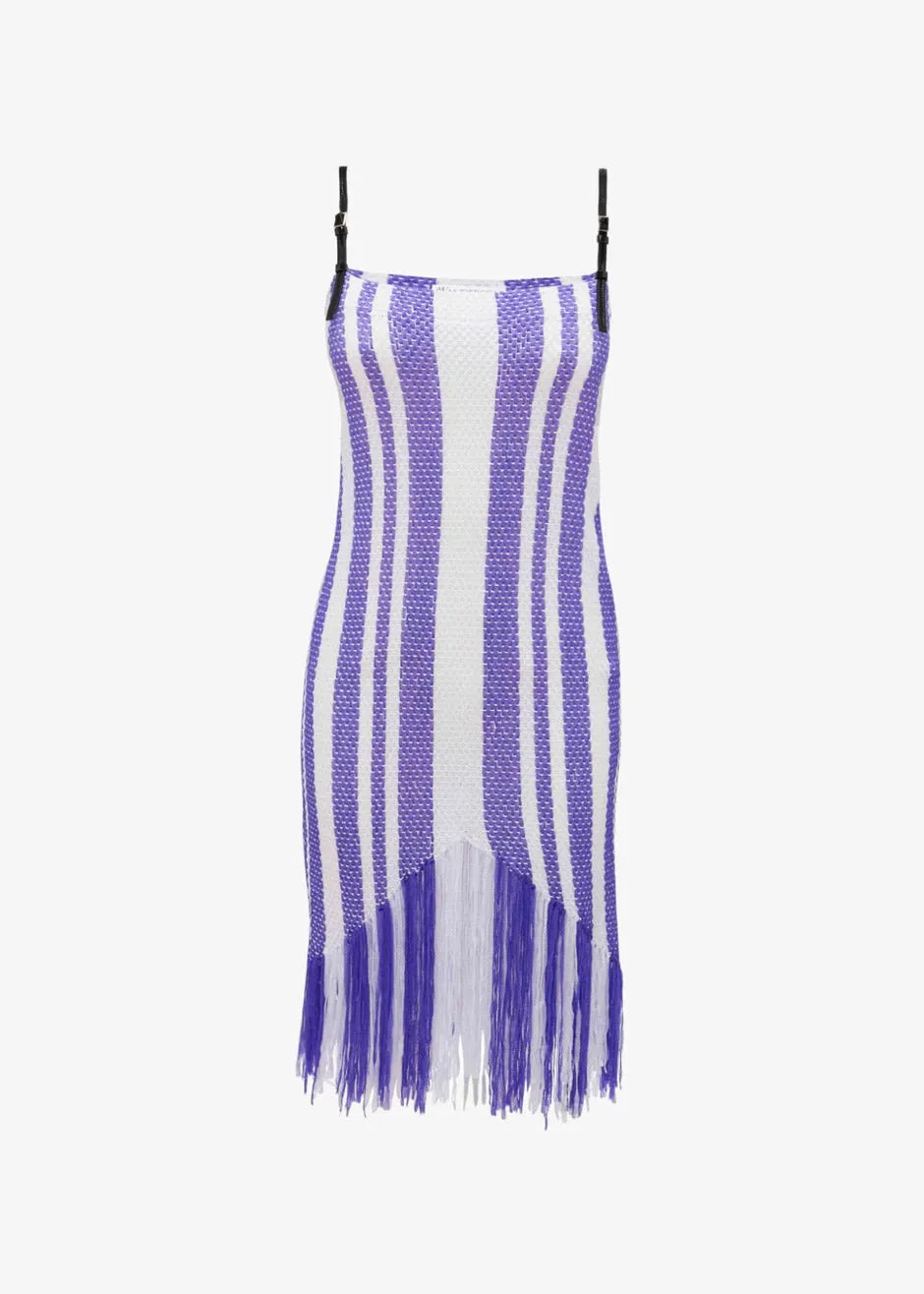 JW Anderson Fringe Detail Camisole Dress - Purple/White sold by Frankie Shop product image thumbnail 5