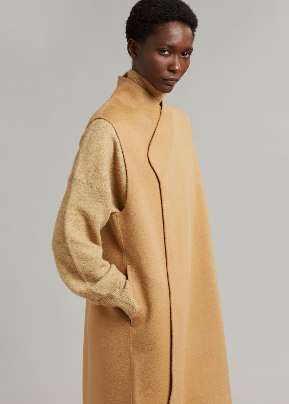 Anha Wool Long Vest - Camel sold by Frankie Shop product image thumbnail 2