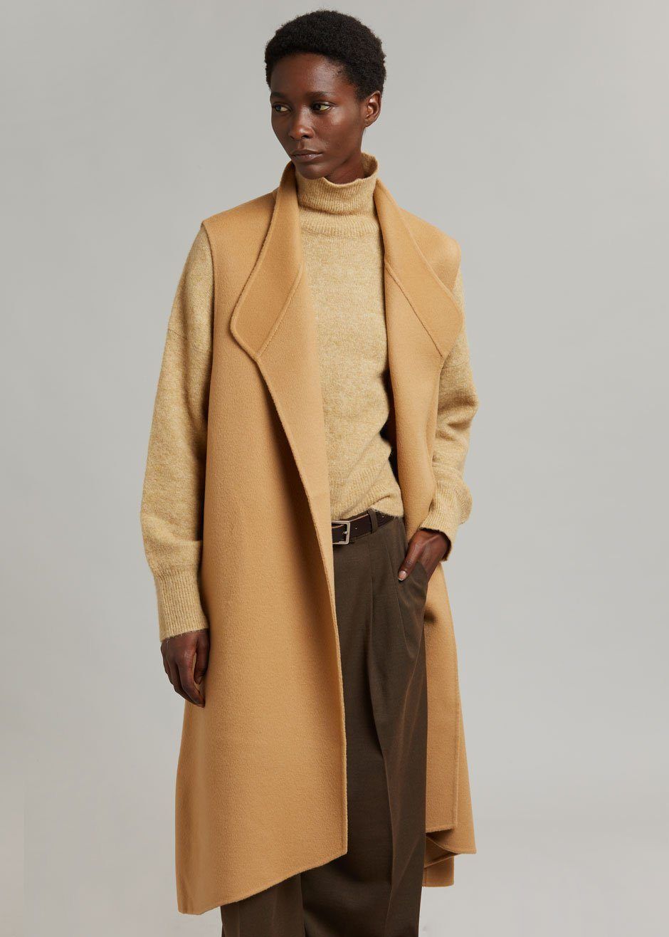 Anha Wool Long Vest - Camel sold by Frankie Shop product image thumbnail 8