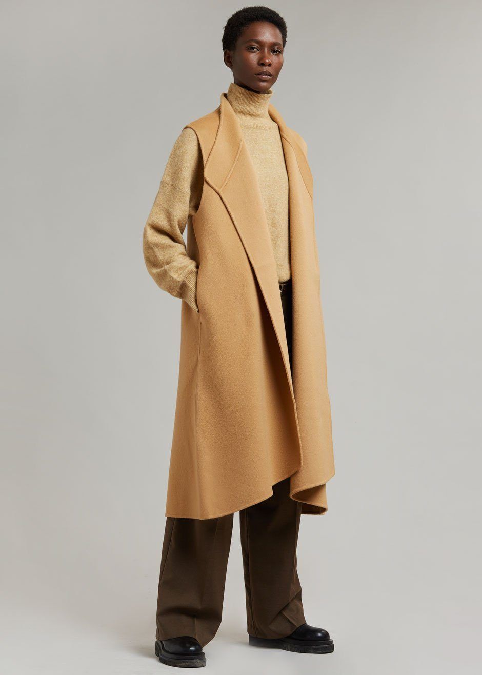 Anha Wool Long Vest - Camel sold by Frankie Shop product image thumbnail 5