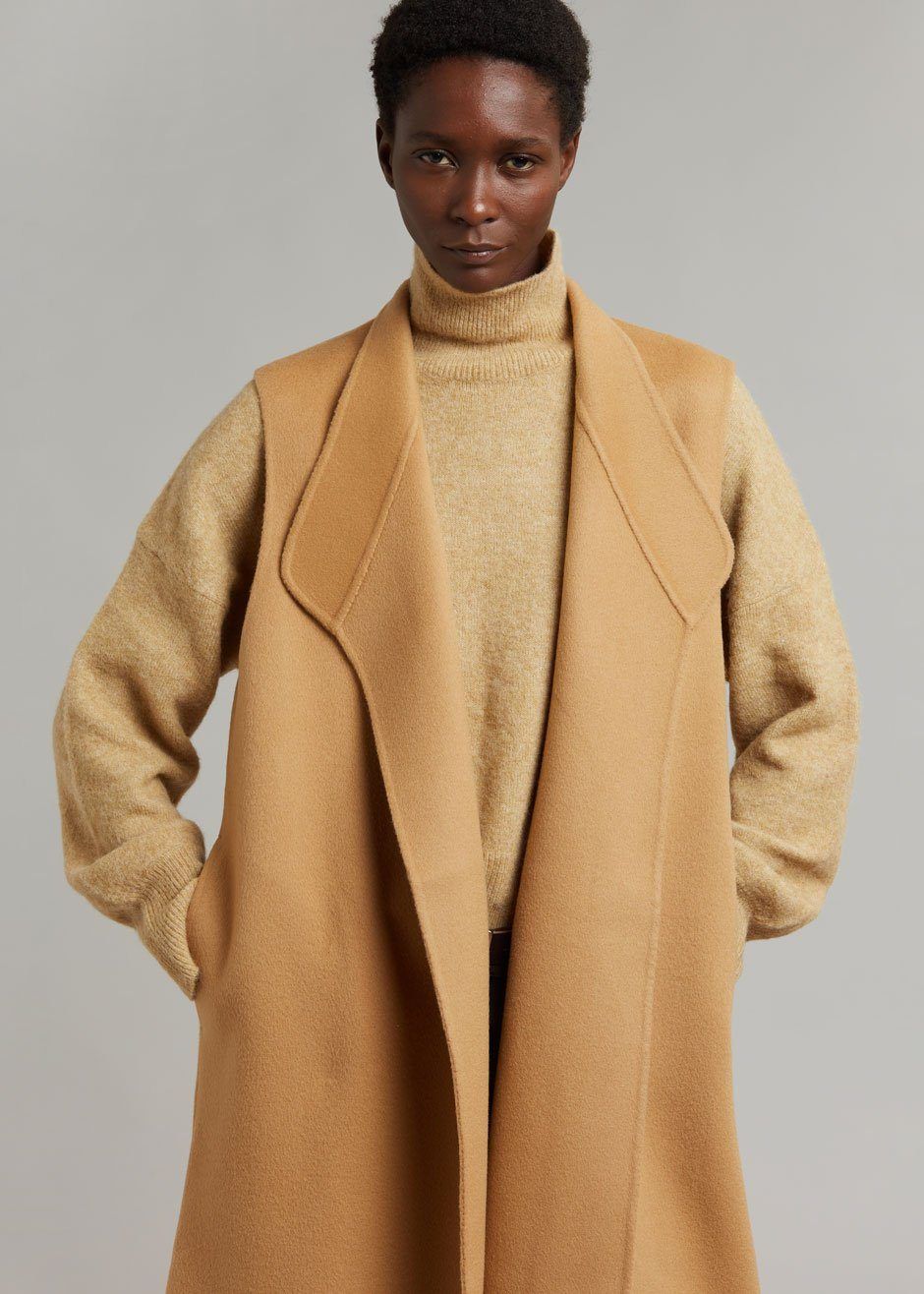 Anha Wool Long Vest - Camel sold by Frankie Shop product image thumbnail 7