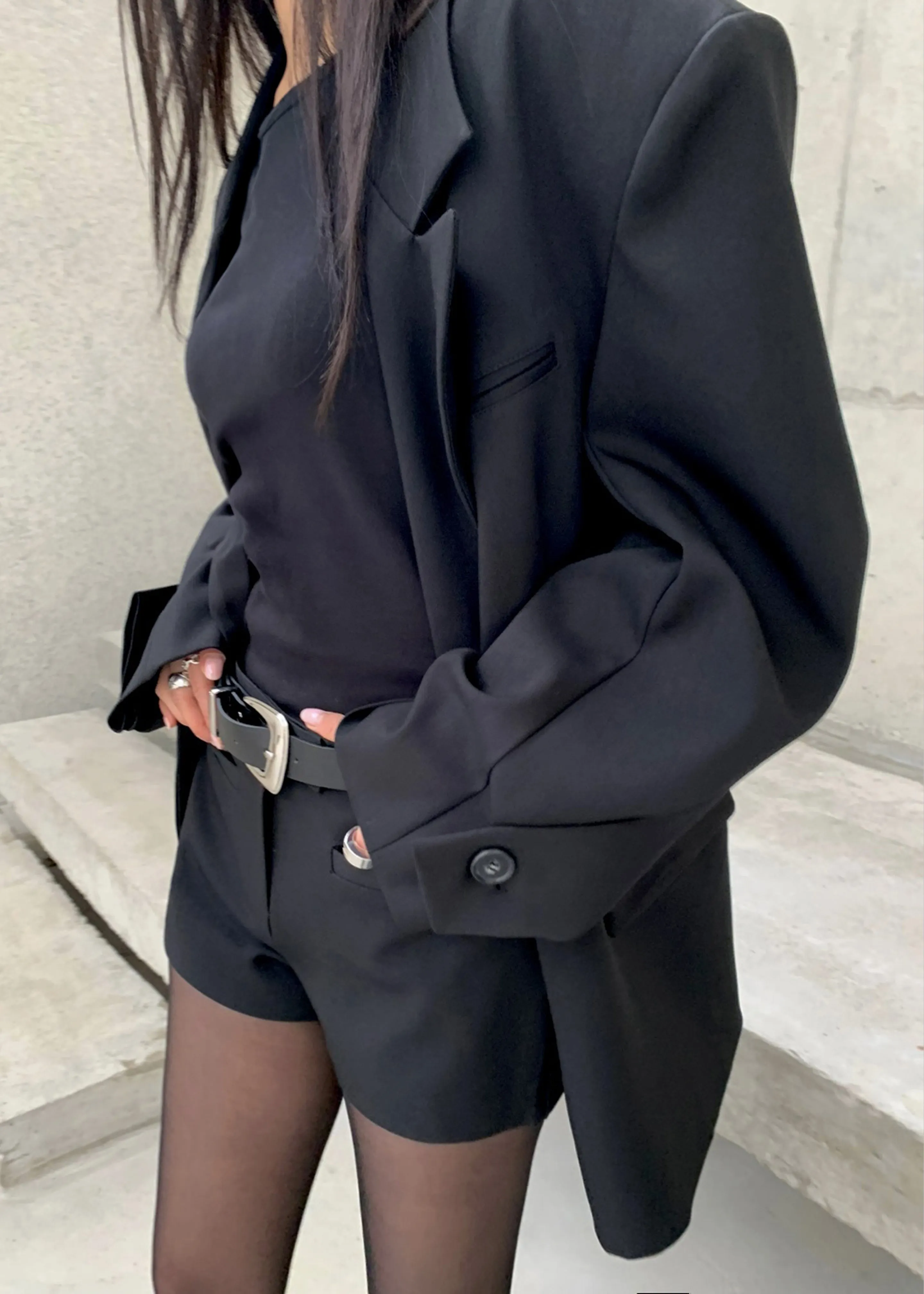 Pia Boxy Blazer - Black sold by Frankie Shop product image thumbnail 2