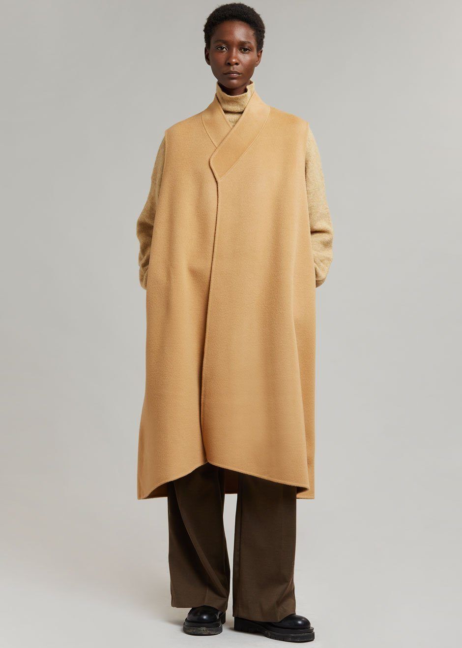 Anha Wool Long Vest - Camel sold by Frankie Shop product image thumbnail 3