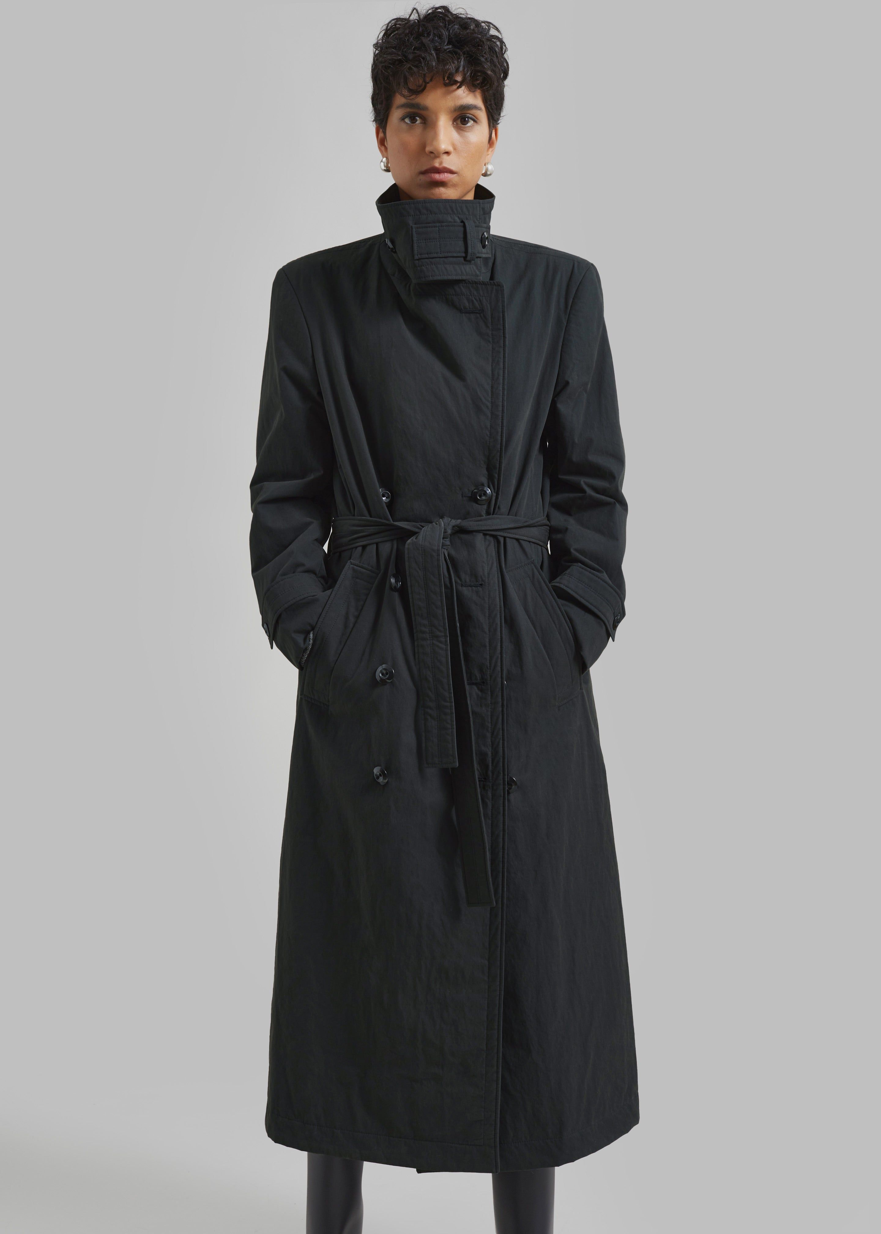 Low Classic Padded Sleek Long Coat - Charcoal sold by Frankie Shop product image thumbnail 4