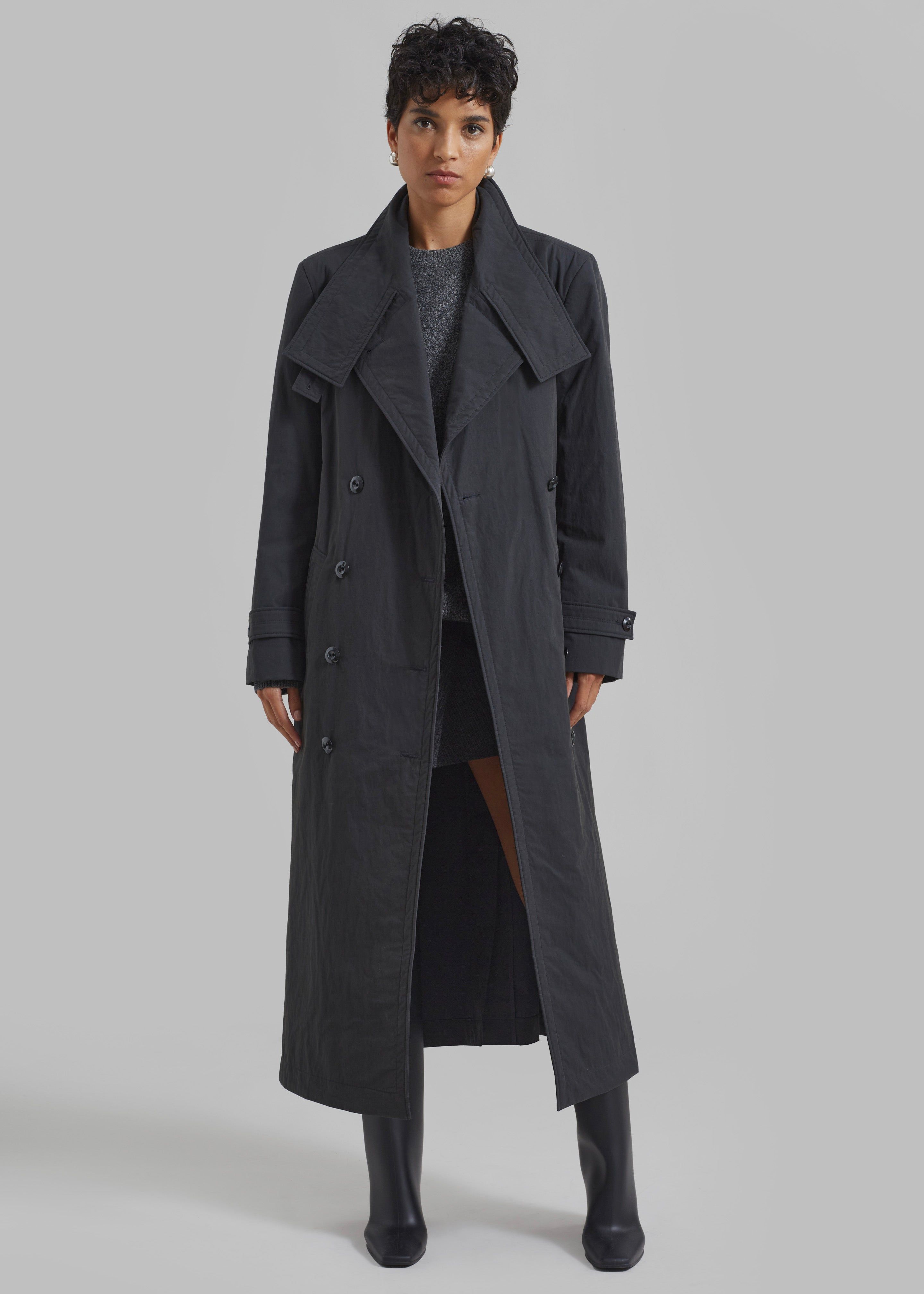 Low Classic Padded Sleek Long Coat - Charcoal sold by Frankie Shop product image thumbnail 5