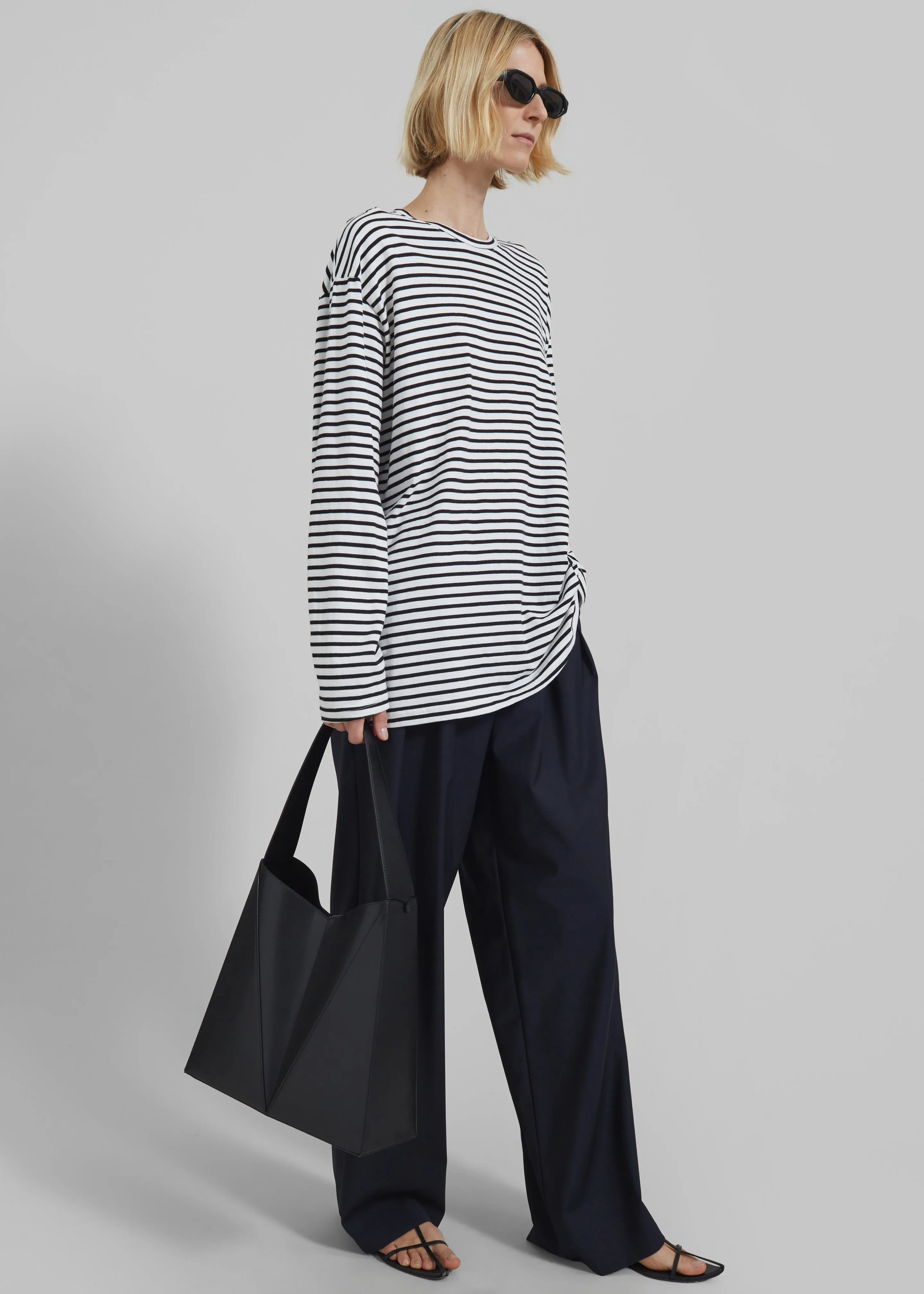 Low Classic Folded Cube Tote Bag - Black sold by Frankie Shop product image thumbnail 5